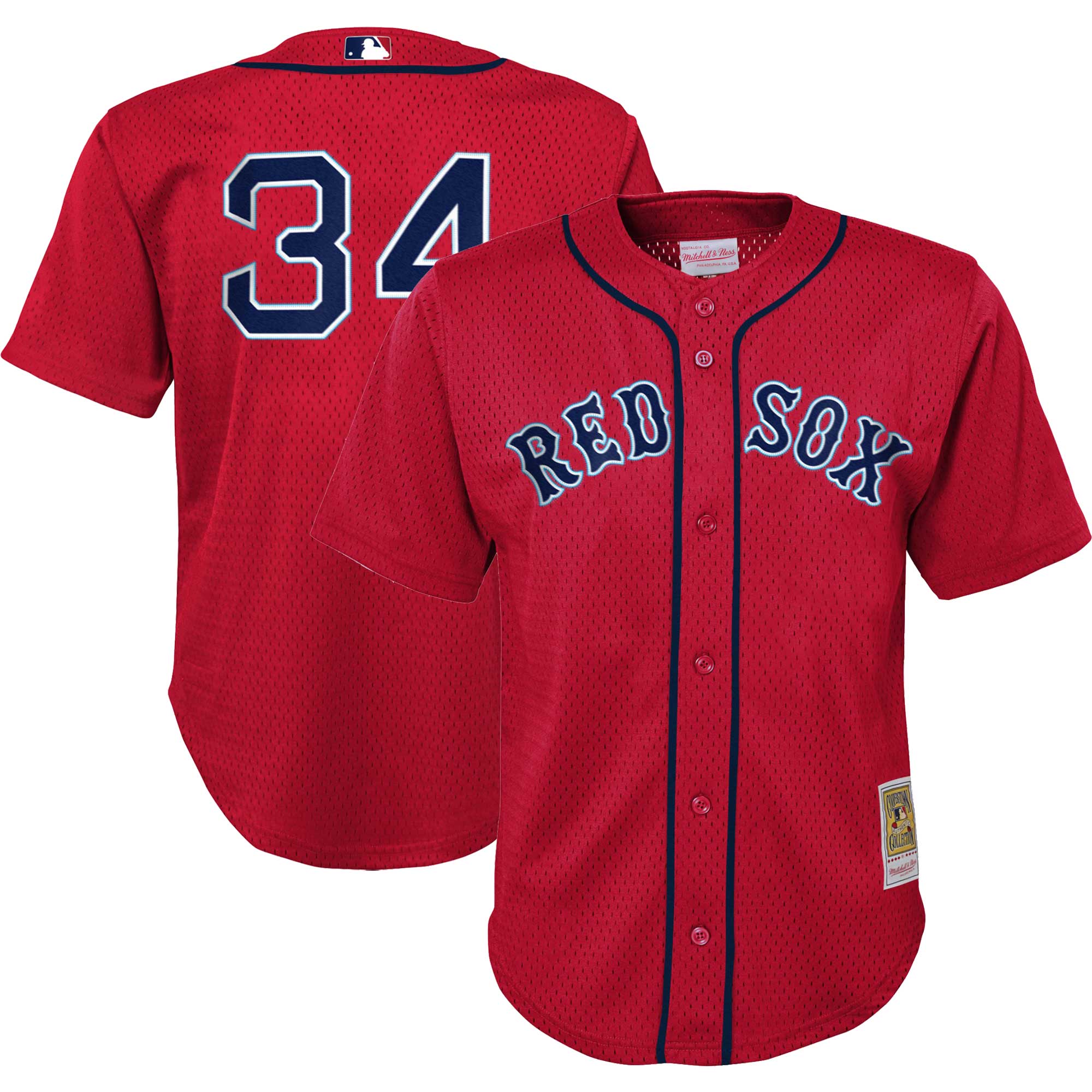 Preschool Mitchell & Ness David Ortiz Red Boston Red Sox Cooperstown Collection Mesh Batting Practice Jersey