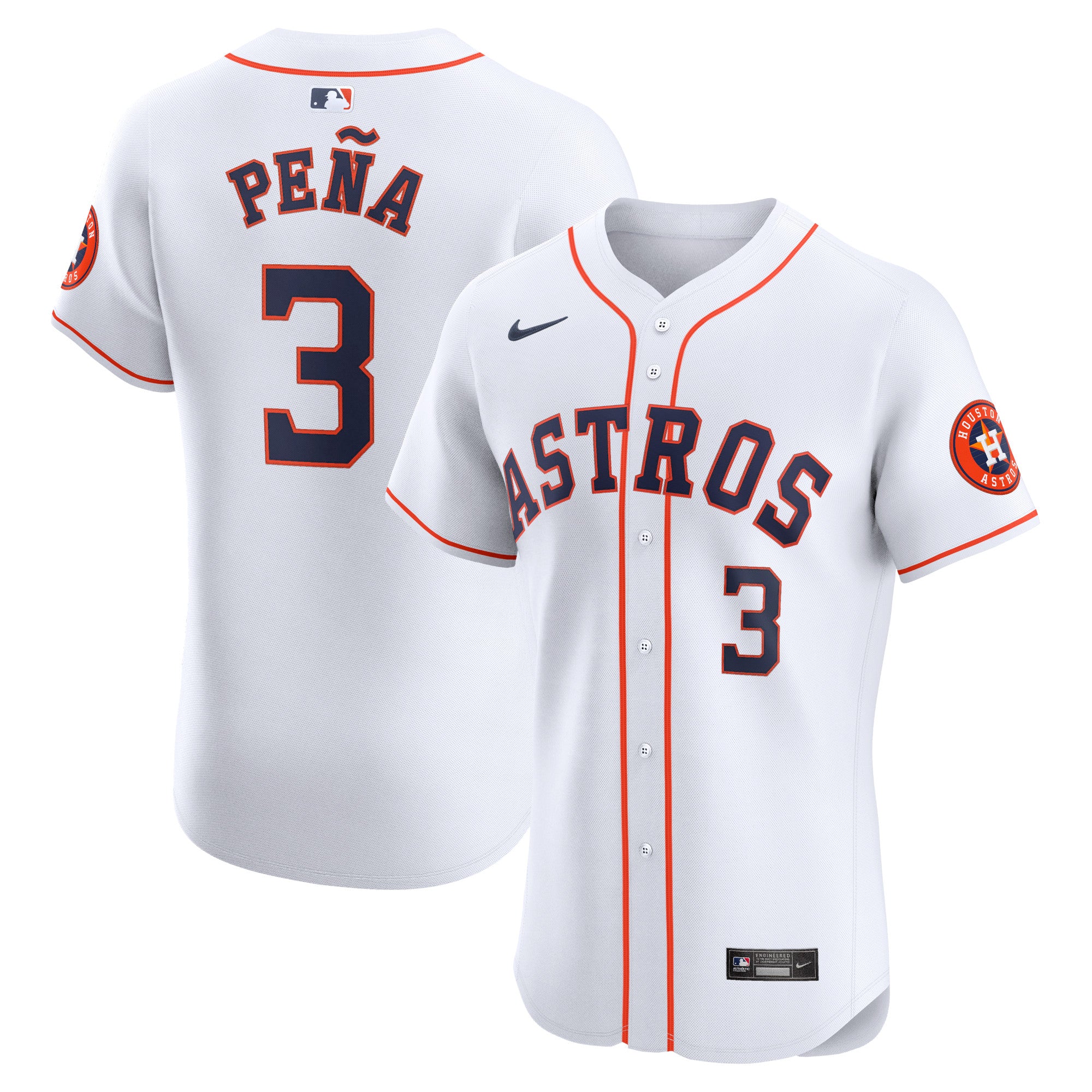 Men's Nike Jeremy Peña White Houston Astros Home Elite Player Jersey