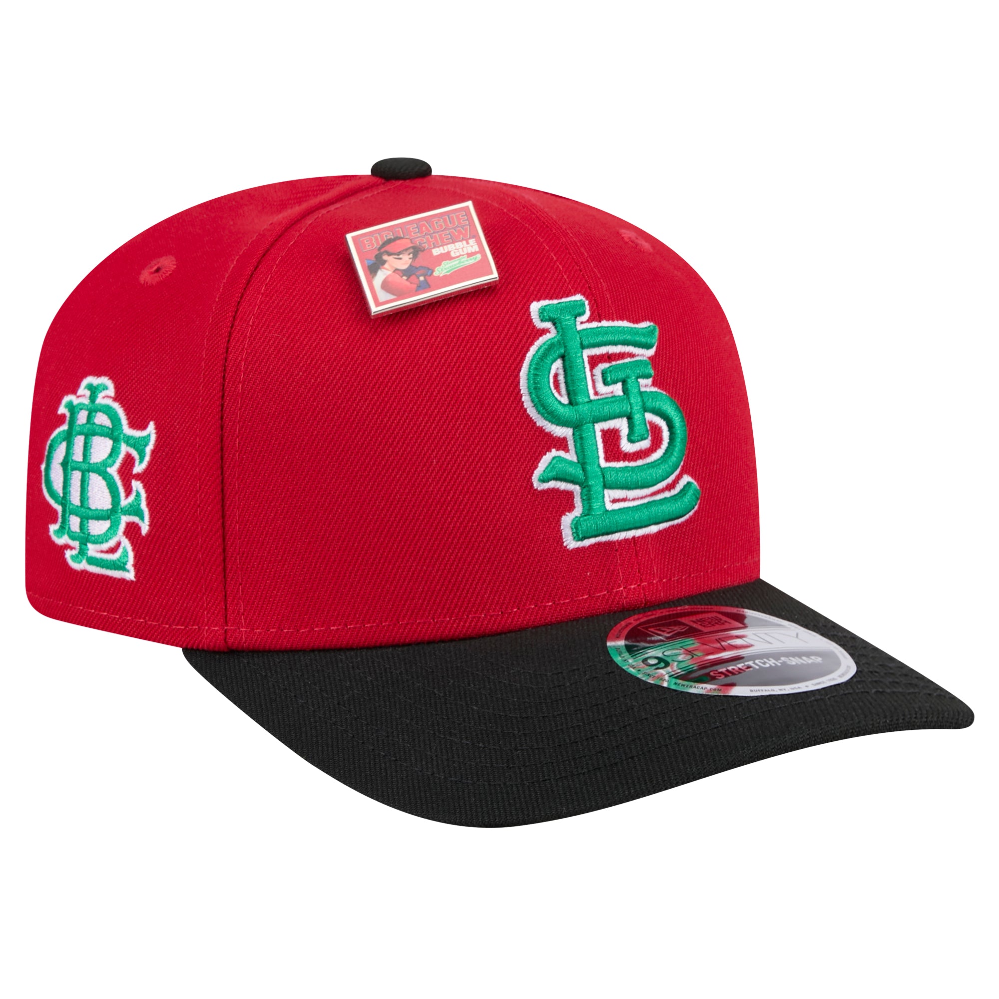 Men's New Era Red/Black St. Louis Cardinals 2024 Big League Chew Flavor Pack 9SEVENTY Adjustable Hat