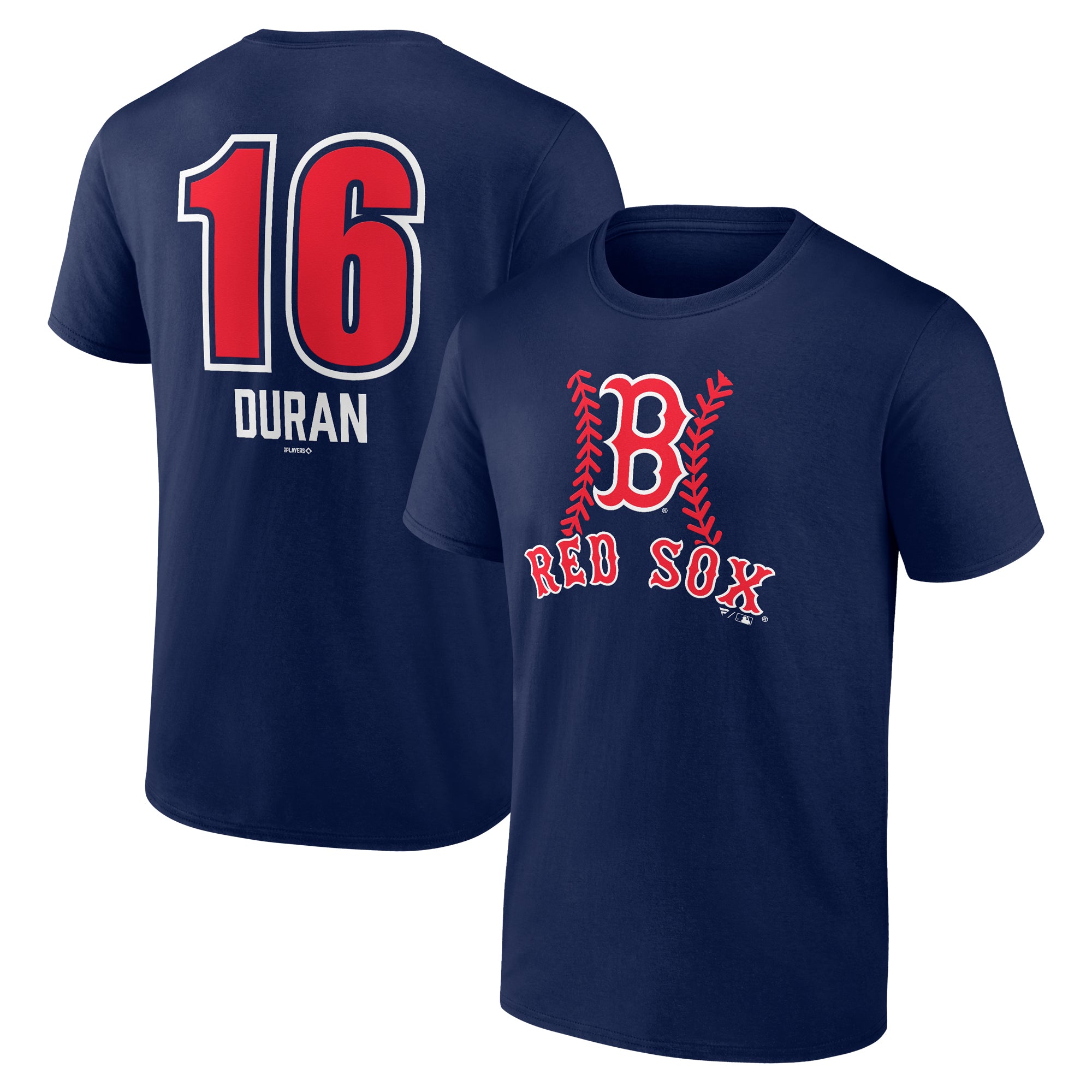 Men's Jarren Duran Navy Boston Red Sox Fastball Player Name & Number T-Shirt