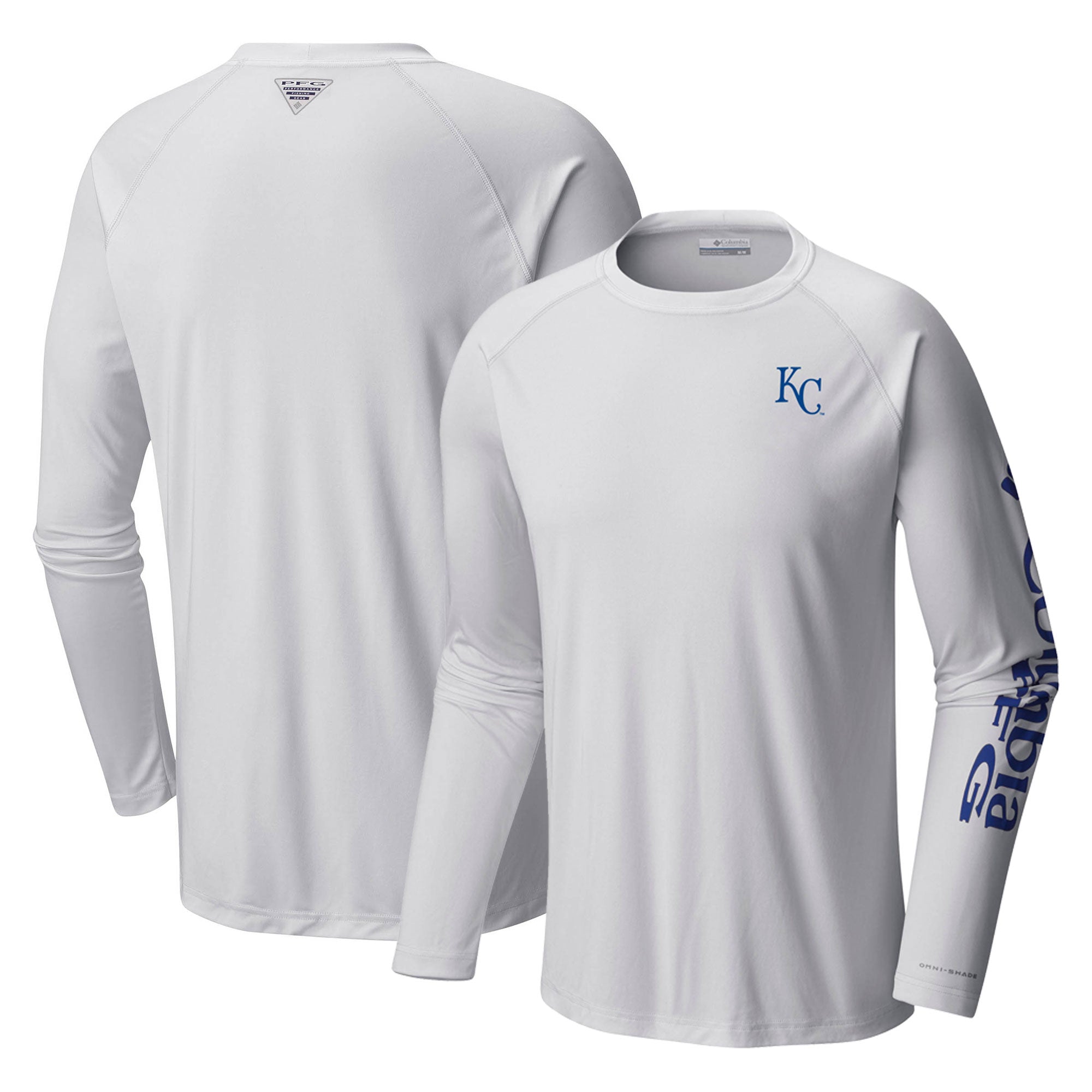 Men's Columbia White Kansas City Royals Terminal Tackle Long Sleeve T-Shirt