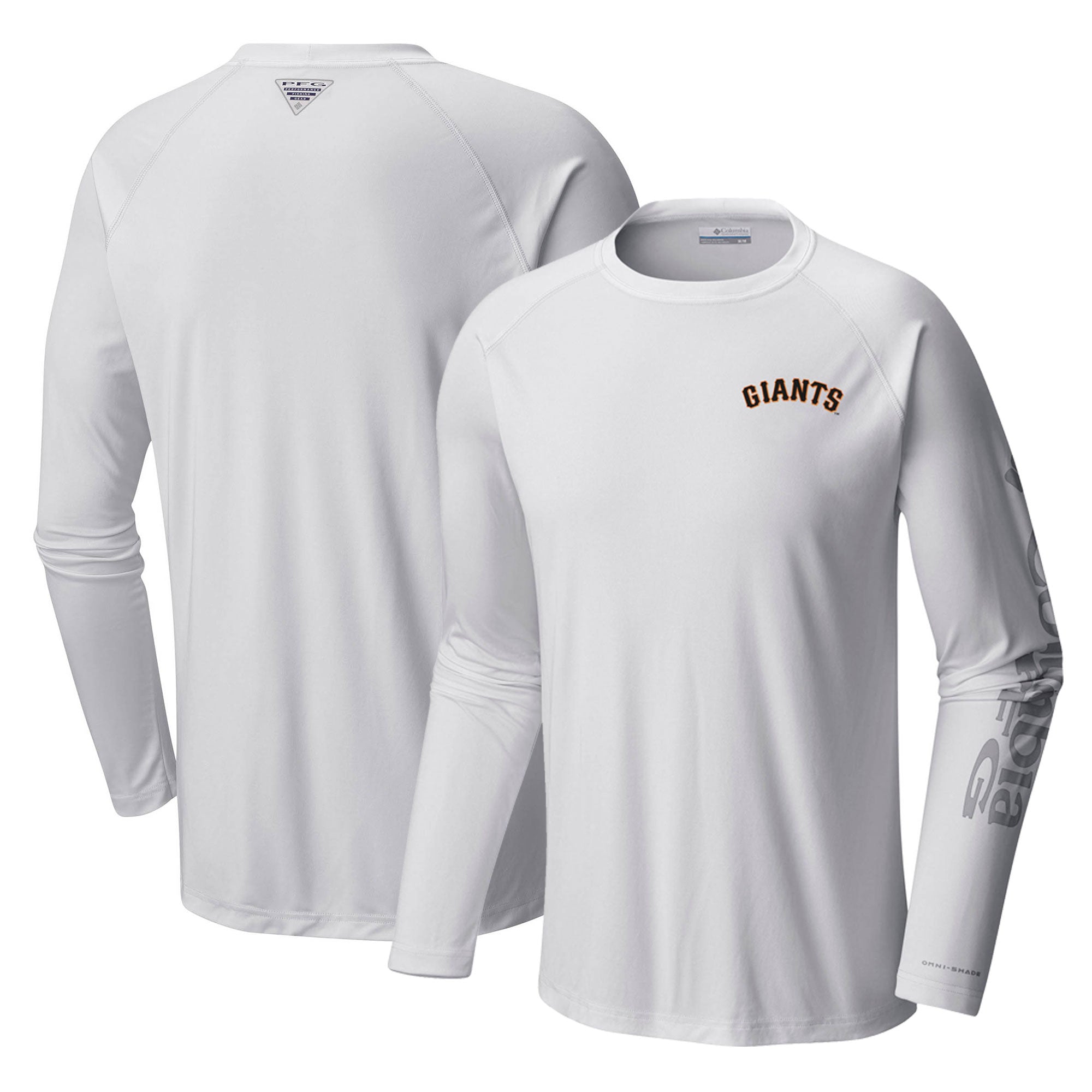 Men's Columbia White San Francisco Giants Terminal Tackle Long Sleeve T-Shirt