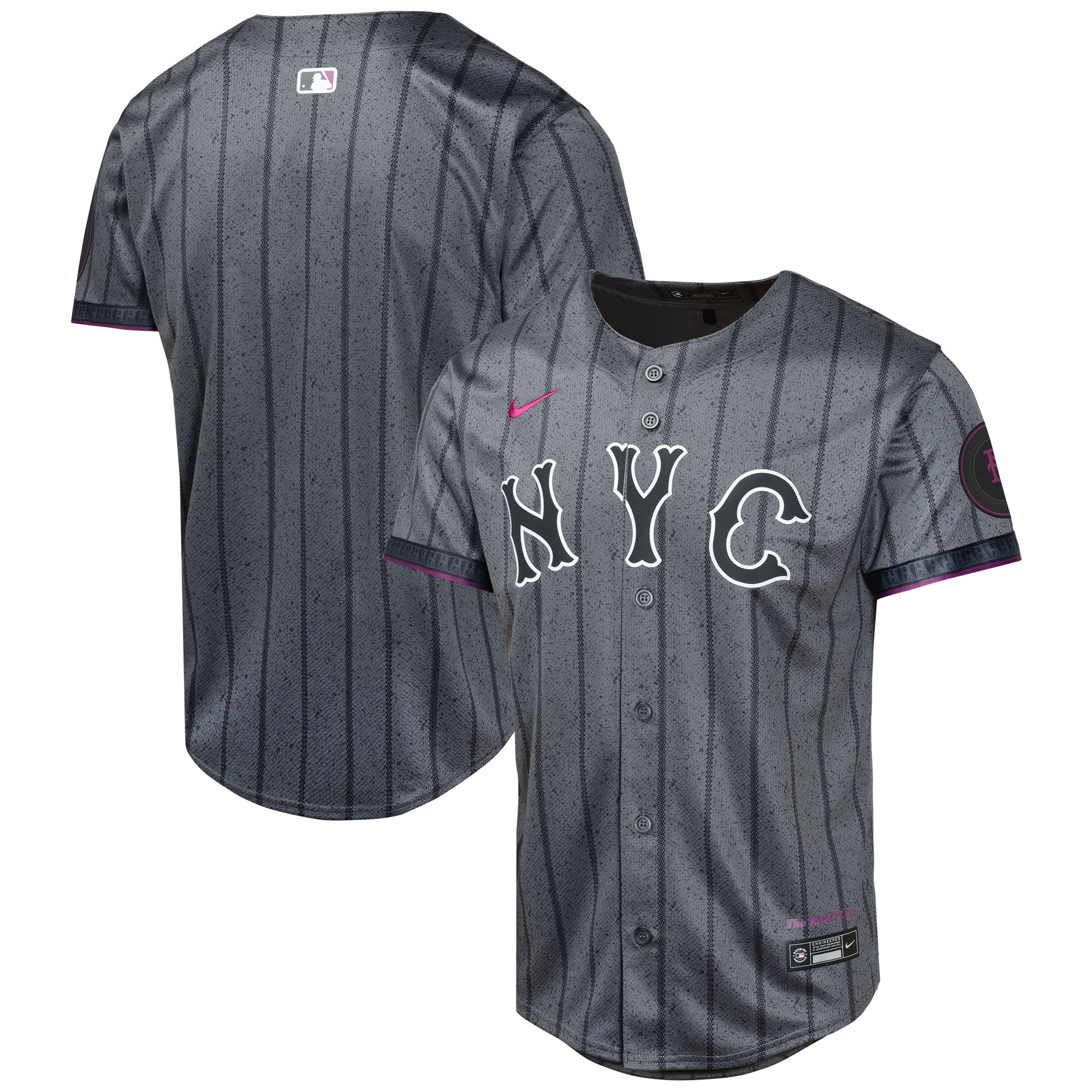 Youth Nike Graphite New York Mets 2024 City Connect Limited Jersey