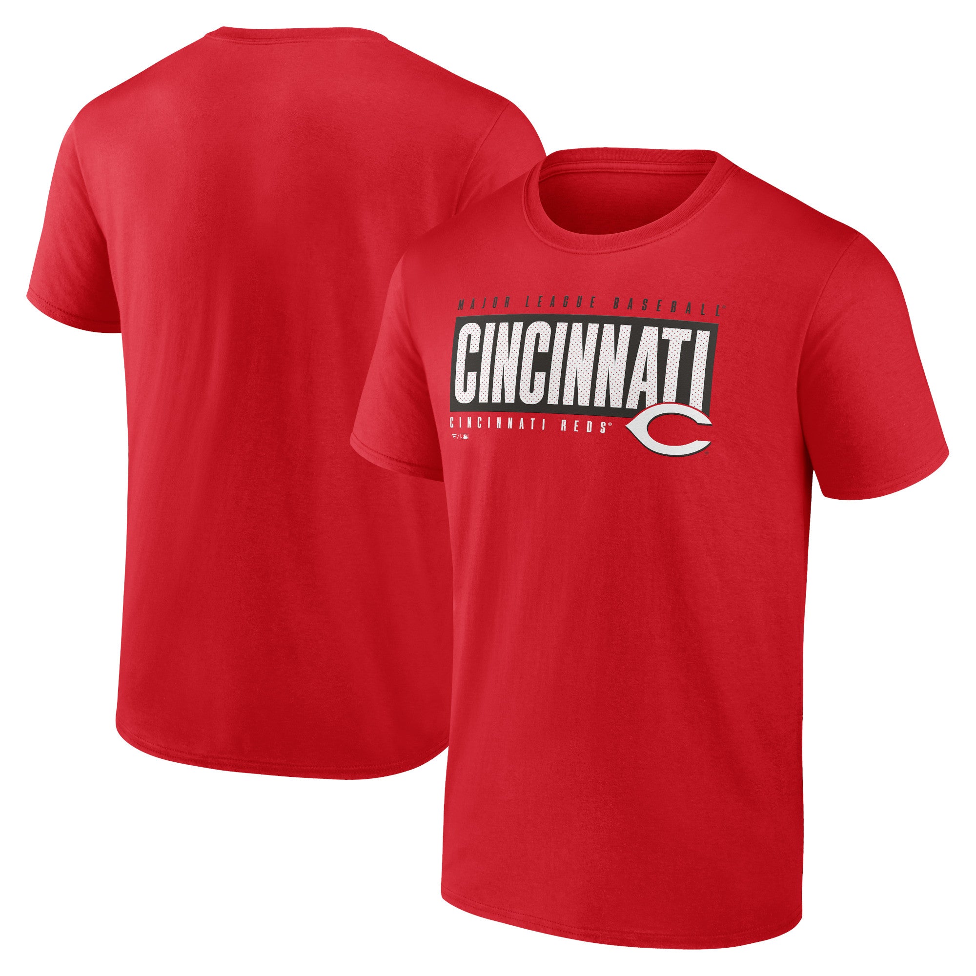 Men's Red Cincinnati Reds Blocked Out T-Shirt