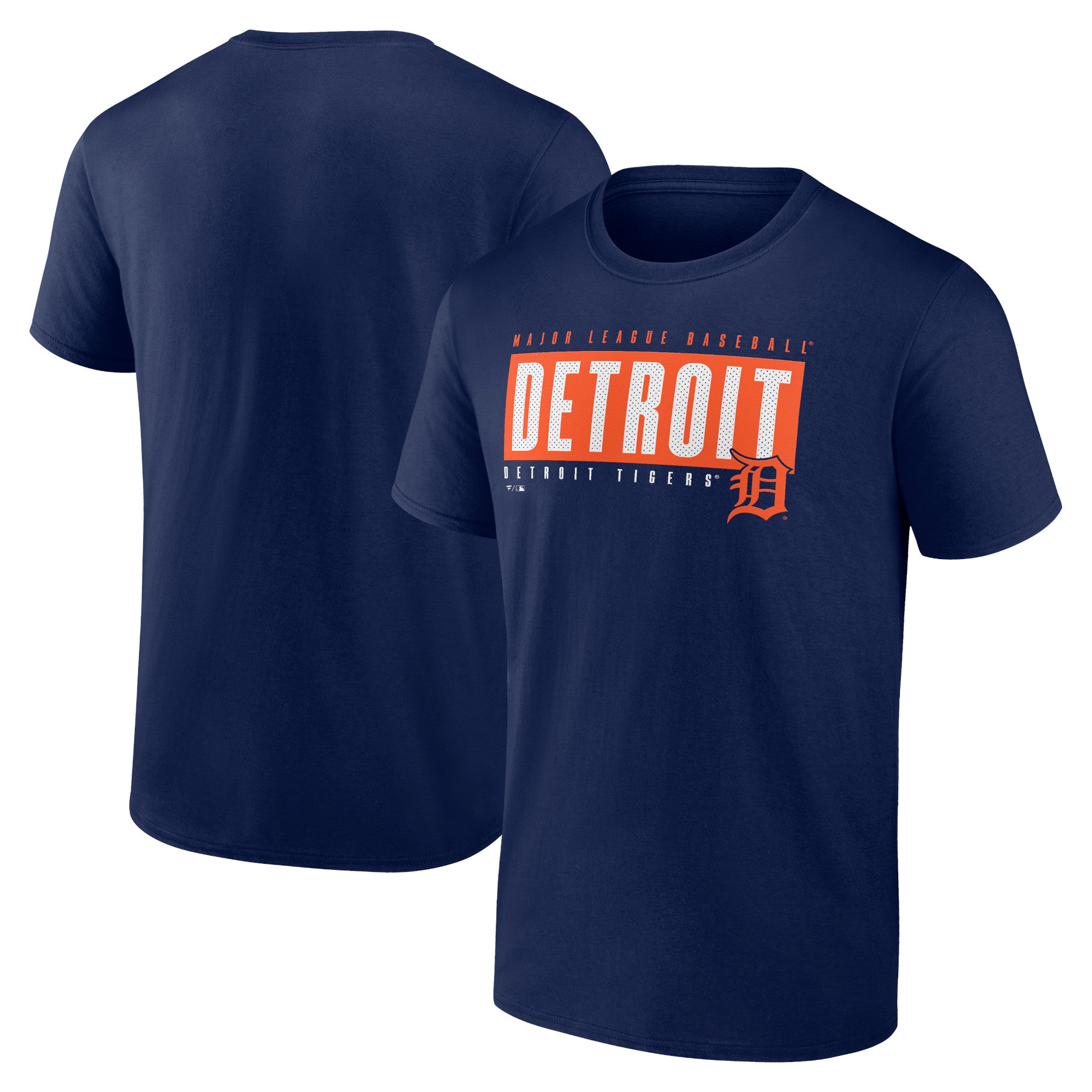 Men's Navy Detroit Tigers Blocked Out T-Shirt