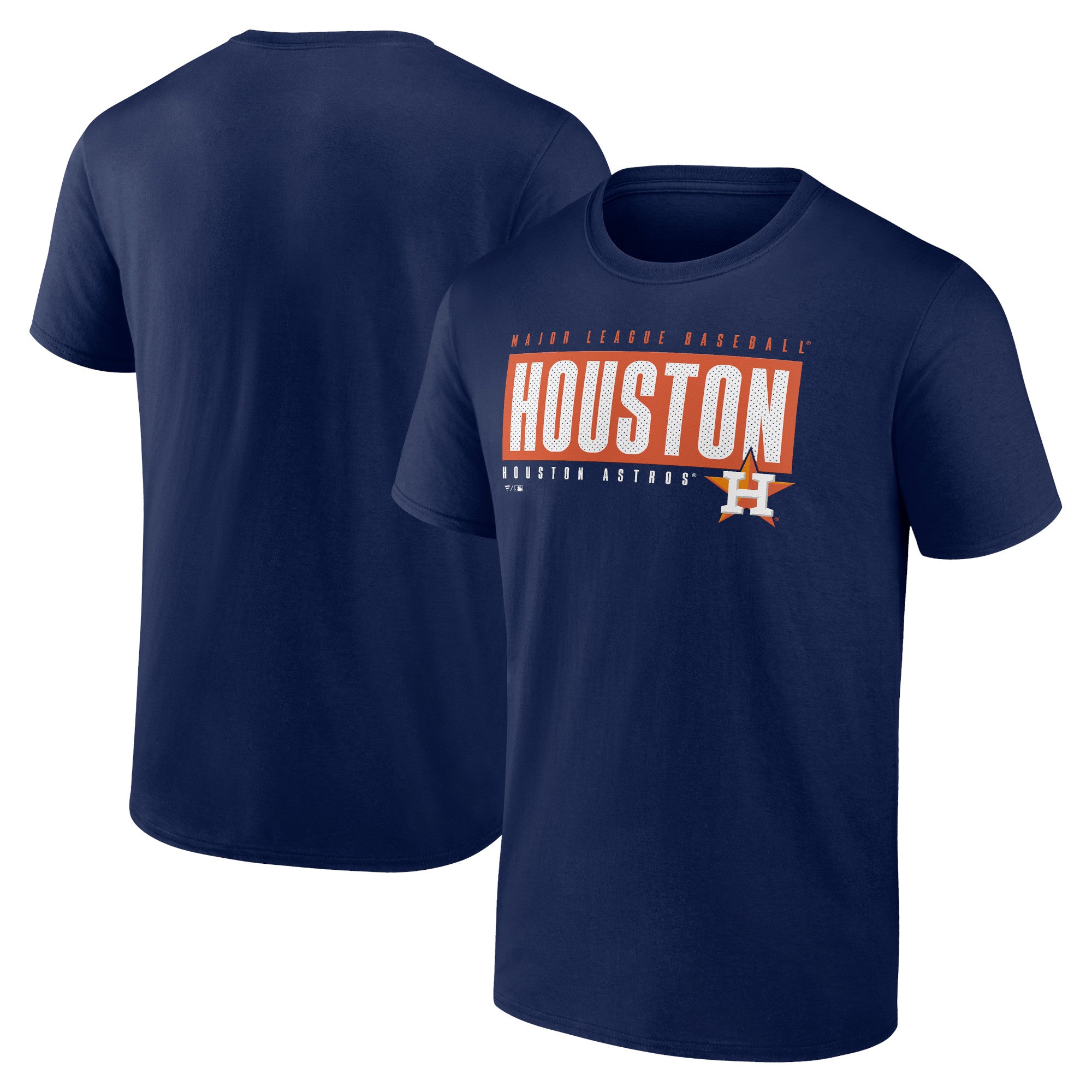 Men's Navy Houston Astros Blocked Out T-Shirt