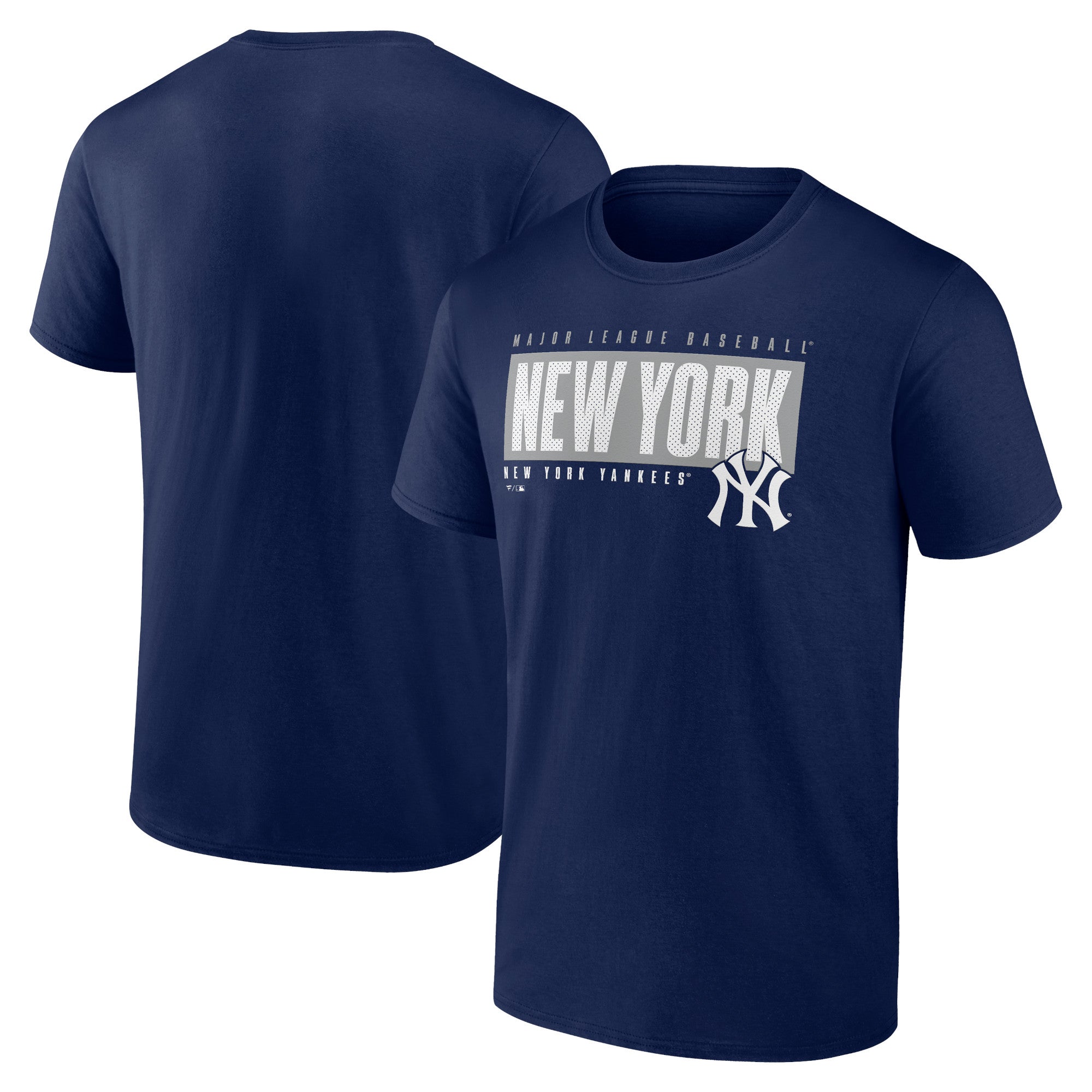 Men's Navy New York Yankees Blocked Out T-Shirt