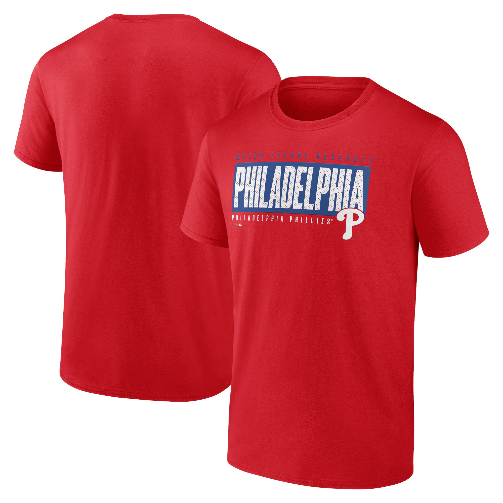 Men's Red Philadelphia Phillies Blocked Out T-Shirt
