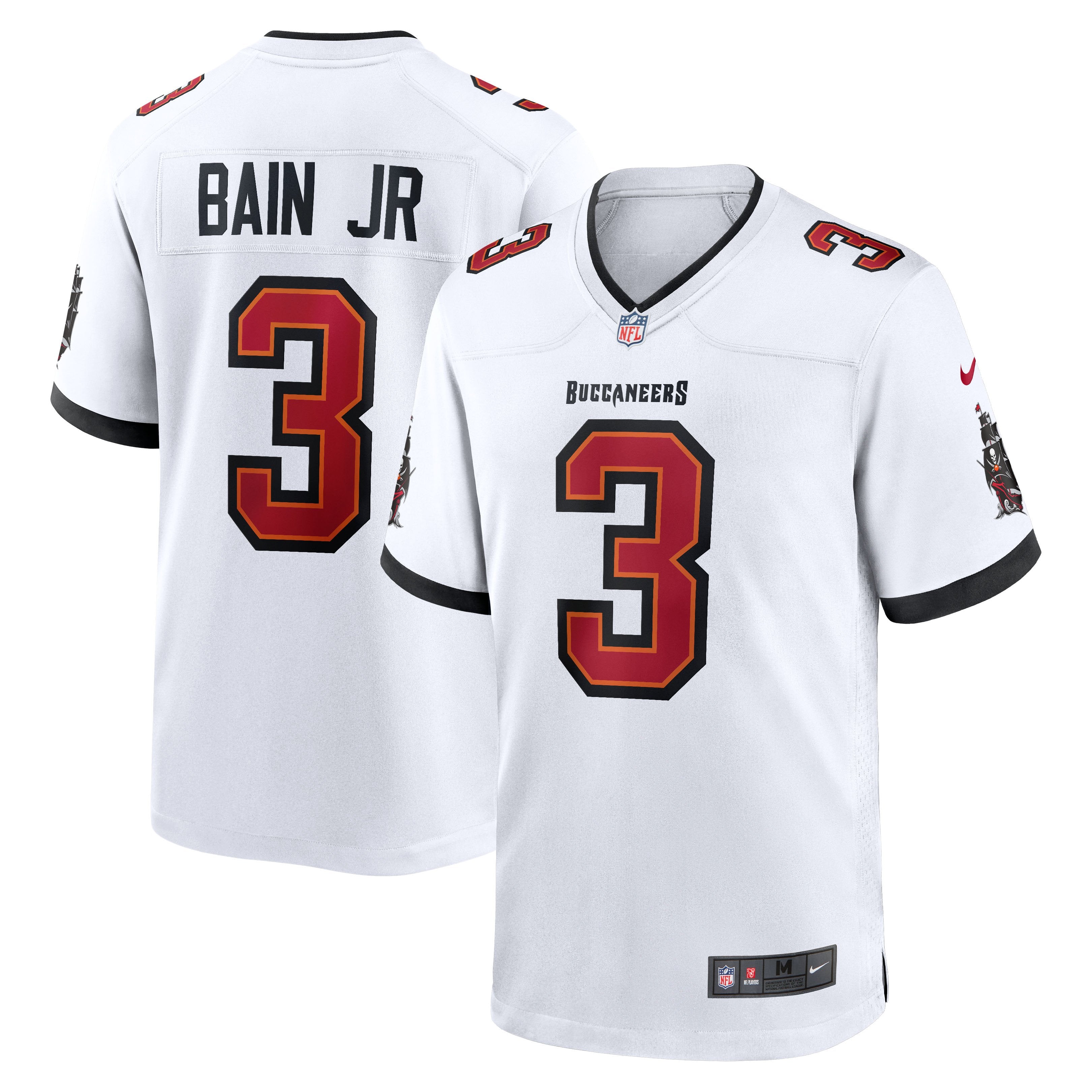 Men's Nike Rueben Bain Jr. White Tampa Bay Buccaneers Game Jersey