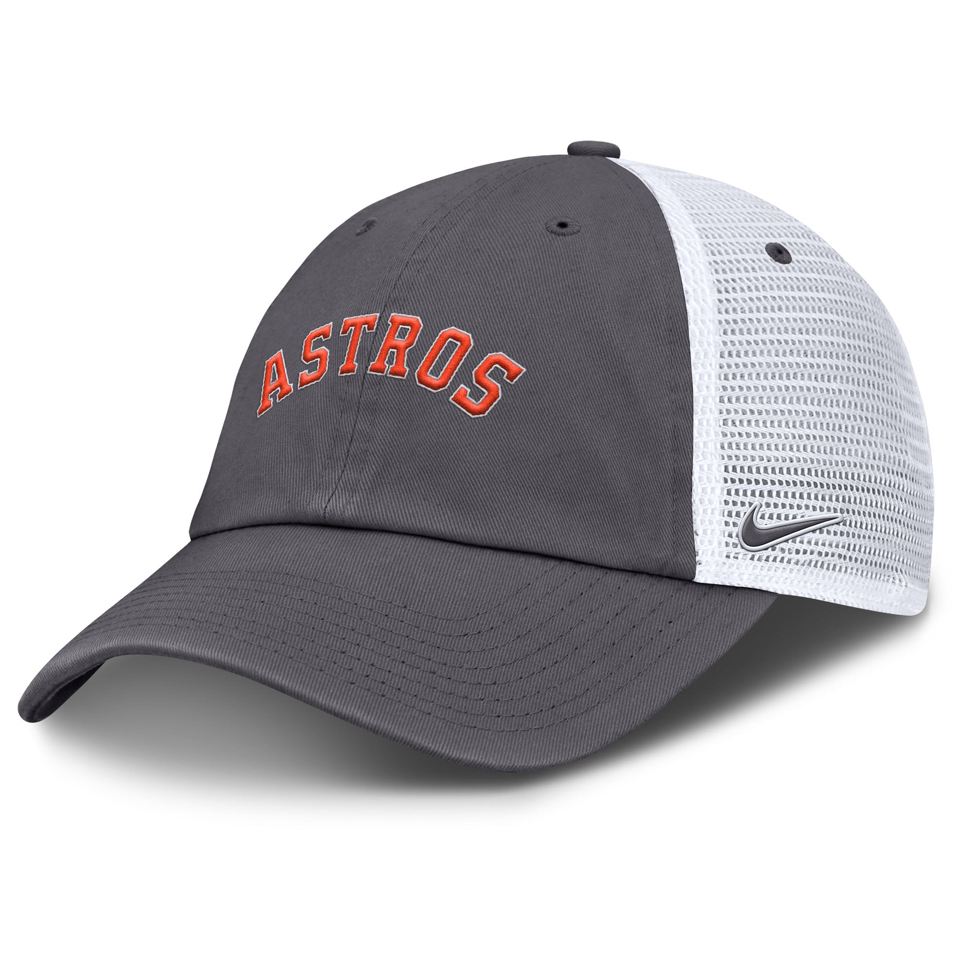 Men's Nike Gray Houston Astros Wordmark Club Adjustable Trucker Hat