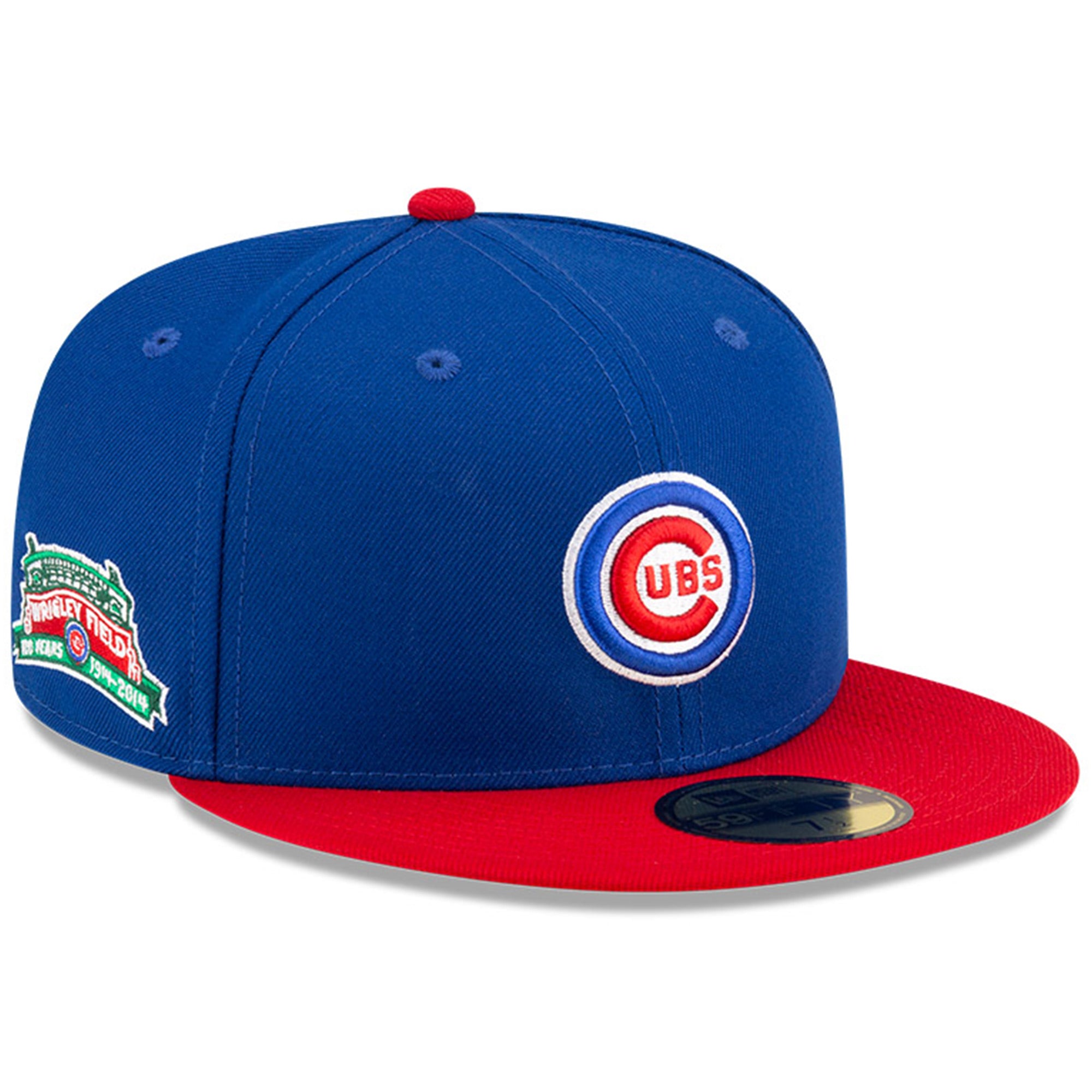 Men's New Era x Diet Starts Monday Royal/Red Chicago Cubs Wrigley Field 100th Anniversary Main Collection 59FIFTY Fitted Hat