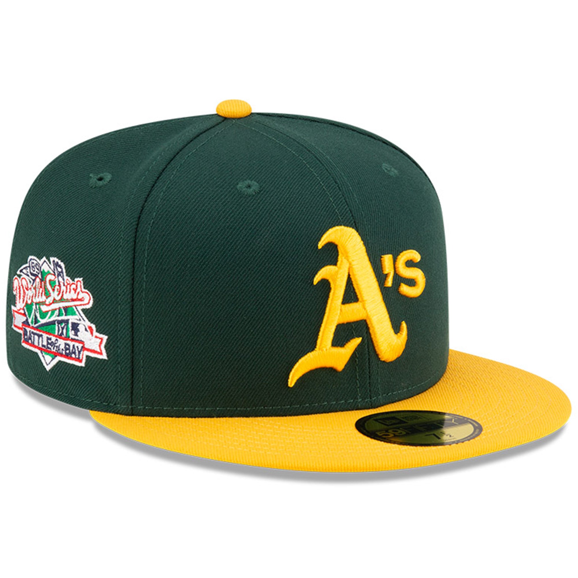 Men's New Era x Diet Starts Monday Green/Gold Athletics 1989 World Series Main Collection 59FIFTY Fitted Hat