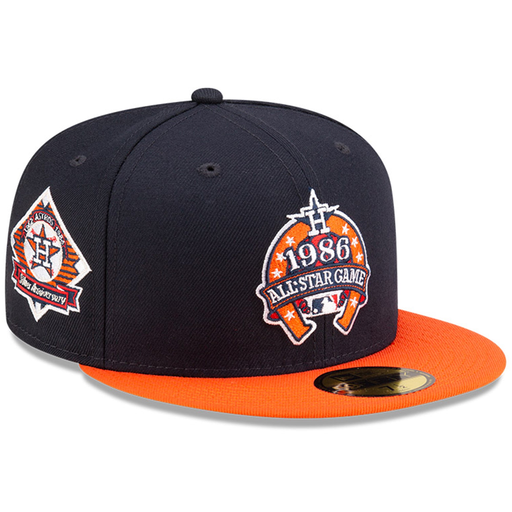 Men's New Era x Diet Starts Monday Navy/Orange Houston Astros 1986 MLB All-Star Game Novelty Collection 59FIFTY Fitted Hat