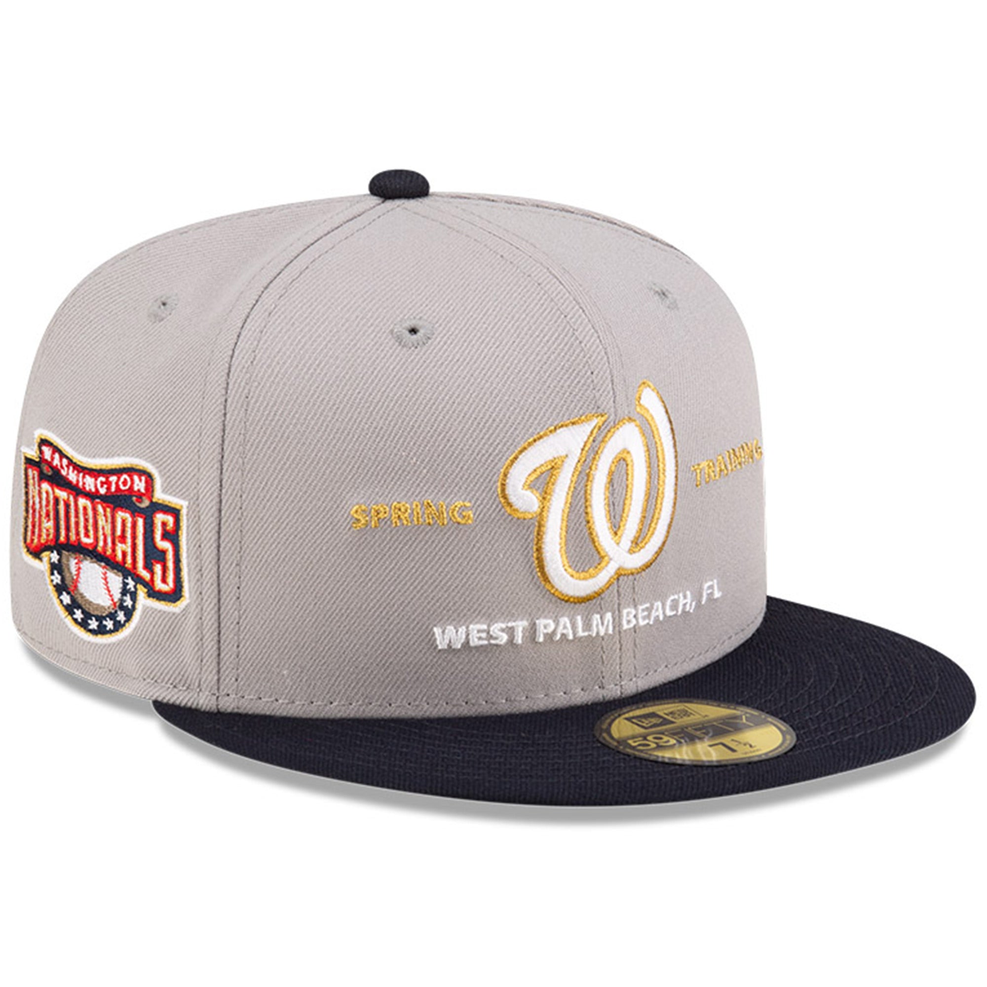 Men's New Era x Diet Starts Monday Gray/Navy Washington Nationals Spring Training Novelty Collection 59FIFTY Fitted Hat