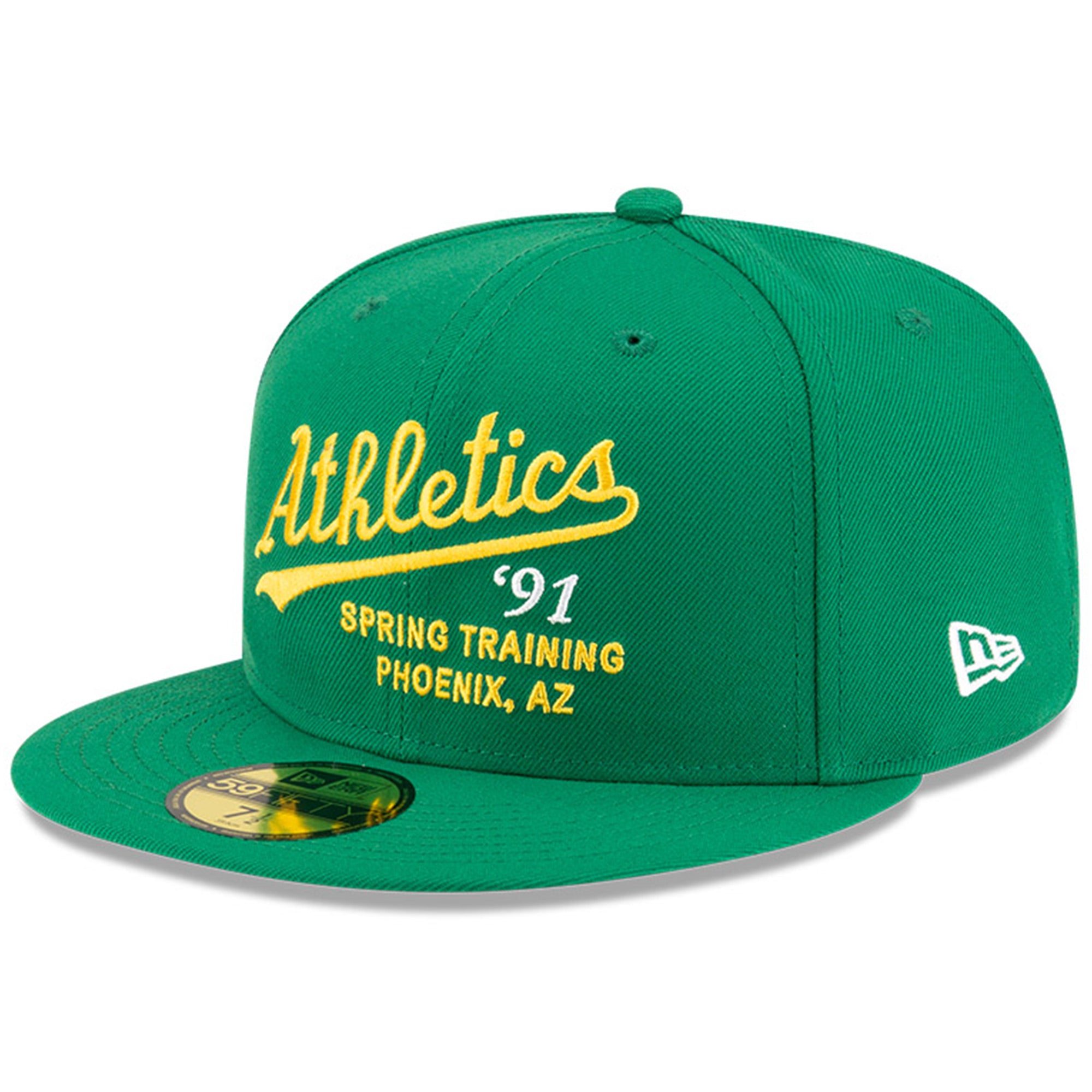 Men's New Era x Diet Starts Monday Green Athletics 1991 Spring Training Novelty Collection 59FIFTY Fitted Hat