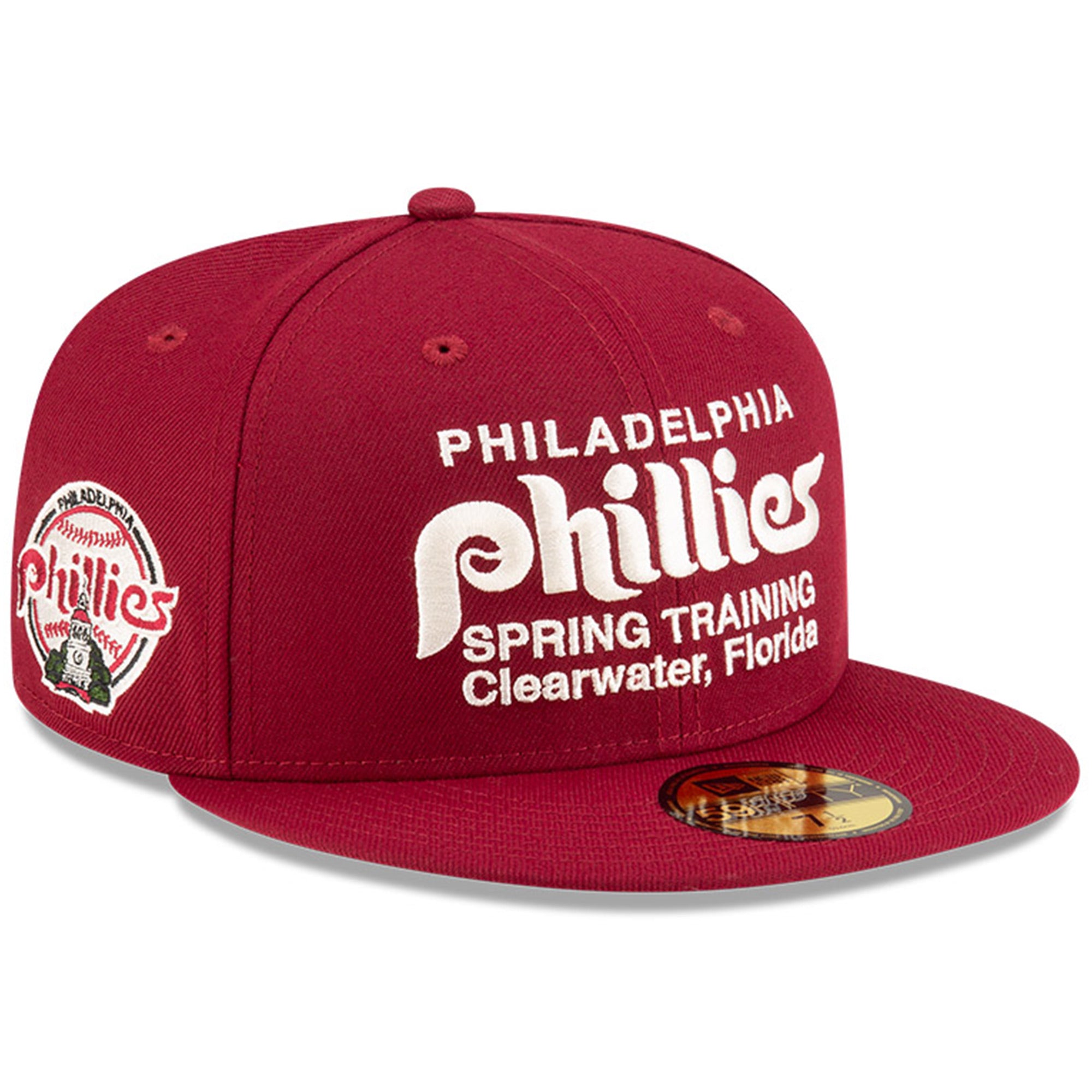 Men's New Era x Diet Starts Monday Maroon Philadelphia Phillies Spring Training Novelty Collection 59FIFTY Fitted Hat