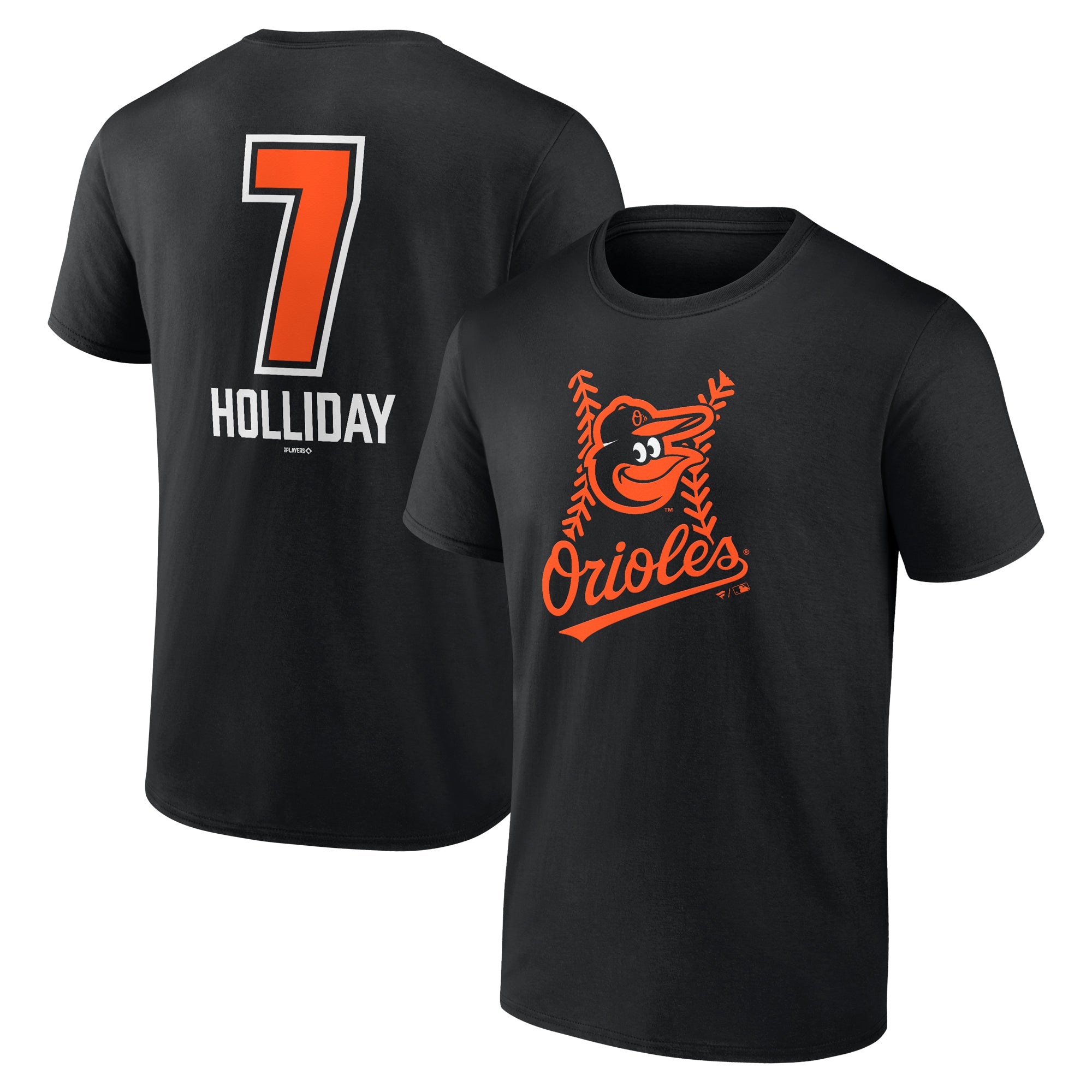 Men's Jackson Holliday Black Baltimore Orioles Fastball Player Name & Number T-Shirt
