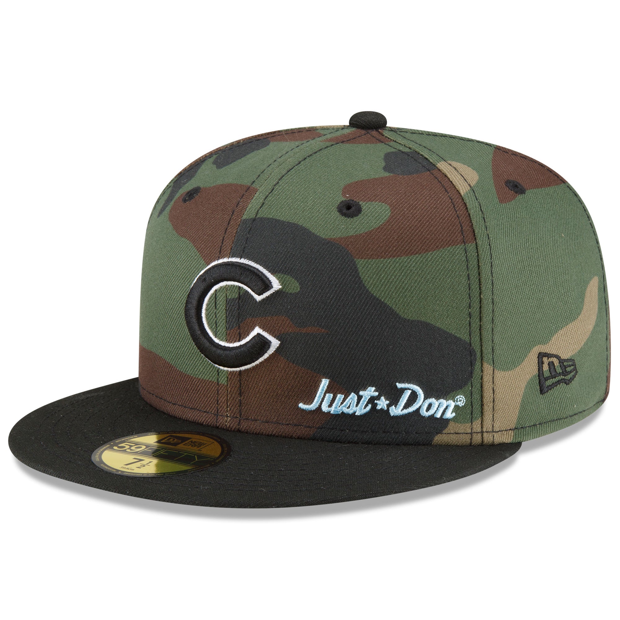 Men's New Era x Just Don Camo Chicago Cubs 59FIFTY Fitted Hat