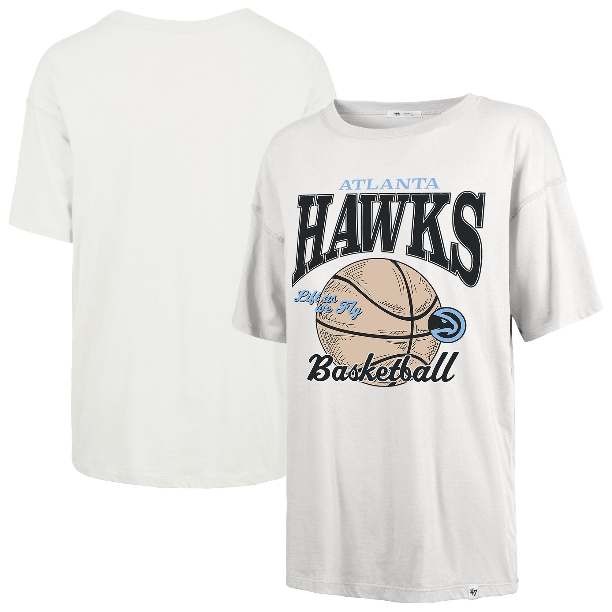 Women's '47  White Atlanta Hawks City Edition Down Court Sadie T-Shirt