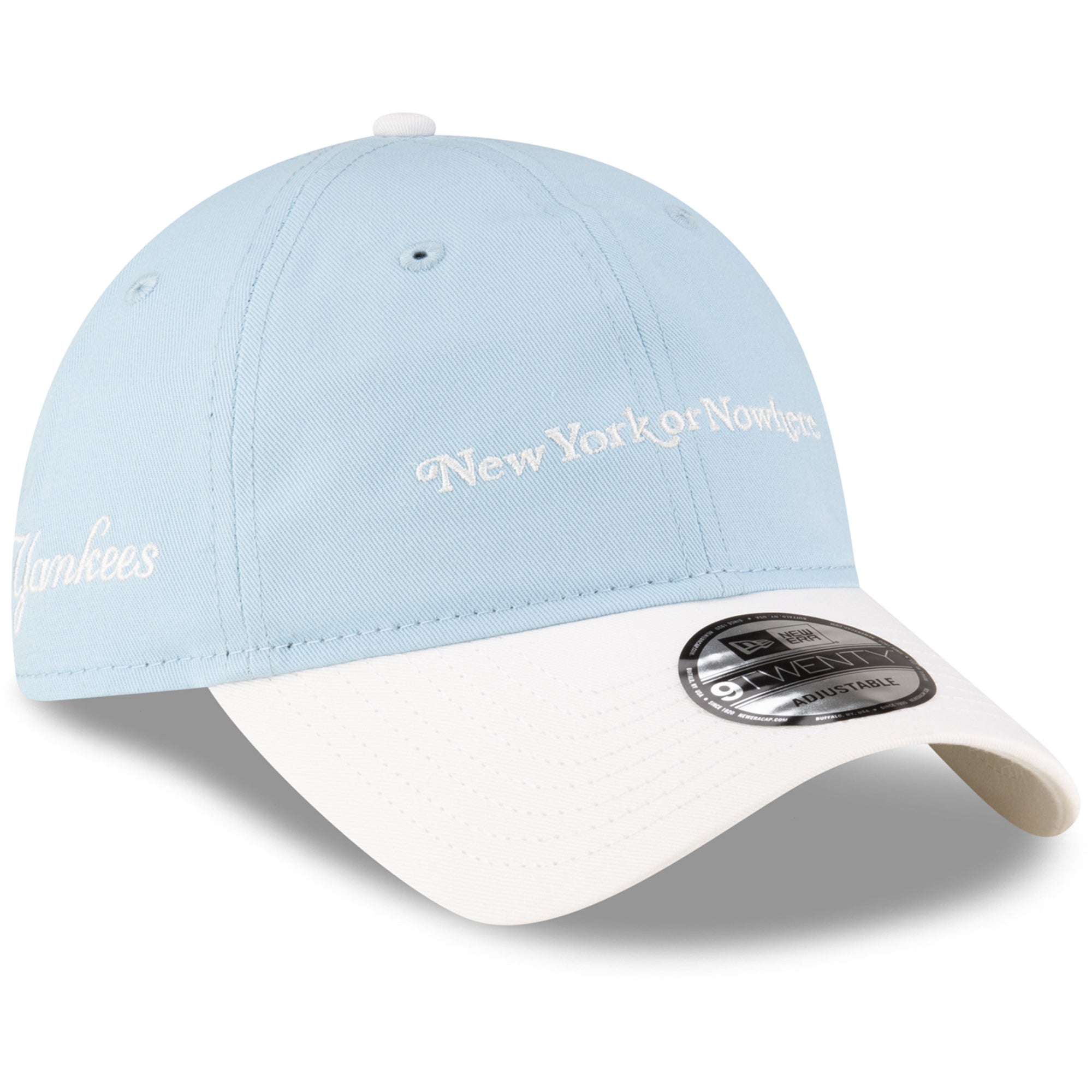 Men's New York or Nowhere x New Era Light Blue New York Yankees New York Or Nowhere 9TWENTY Adjustable Hat