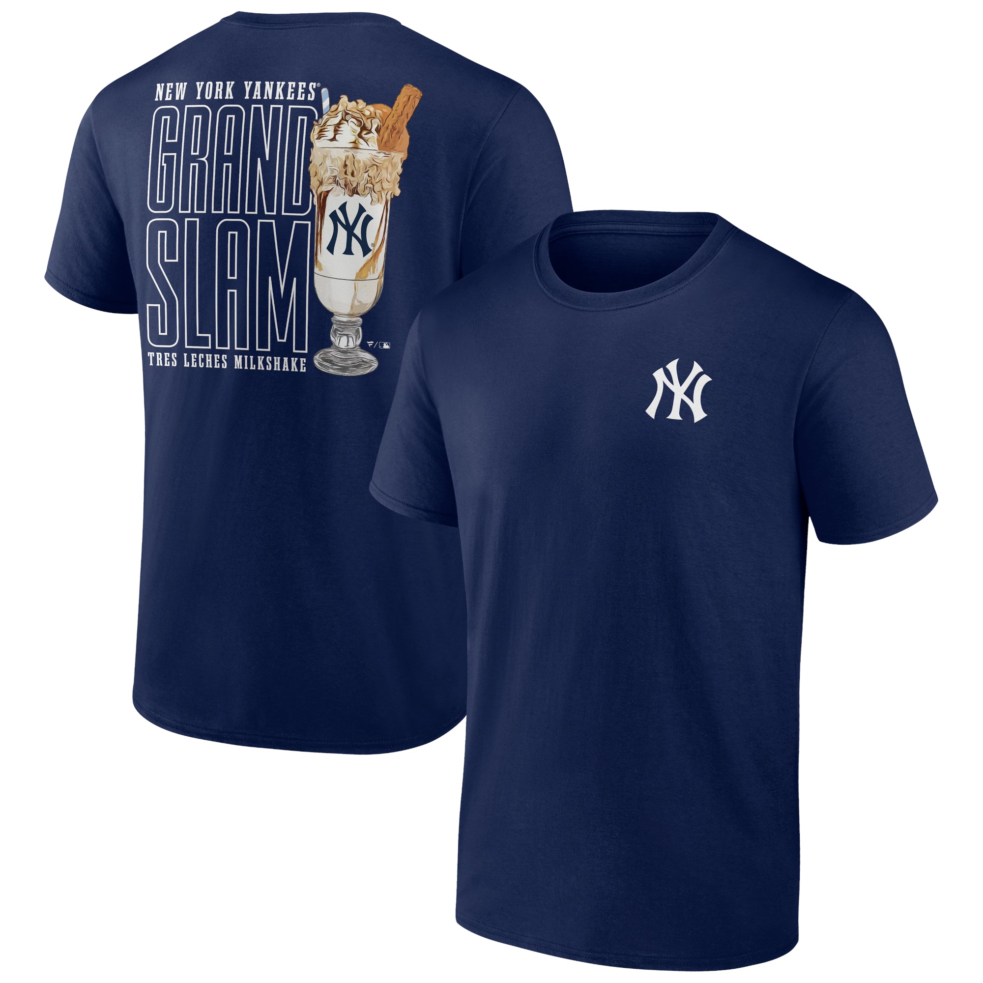 Men's Navy New York Yankees Tres Leches Milkshake T-Shirt
