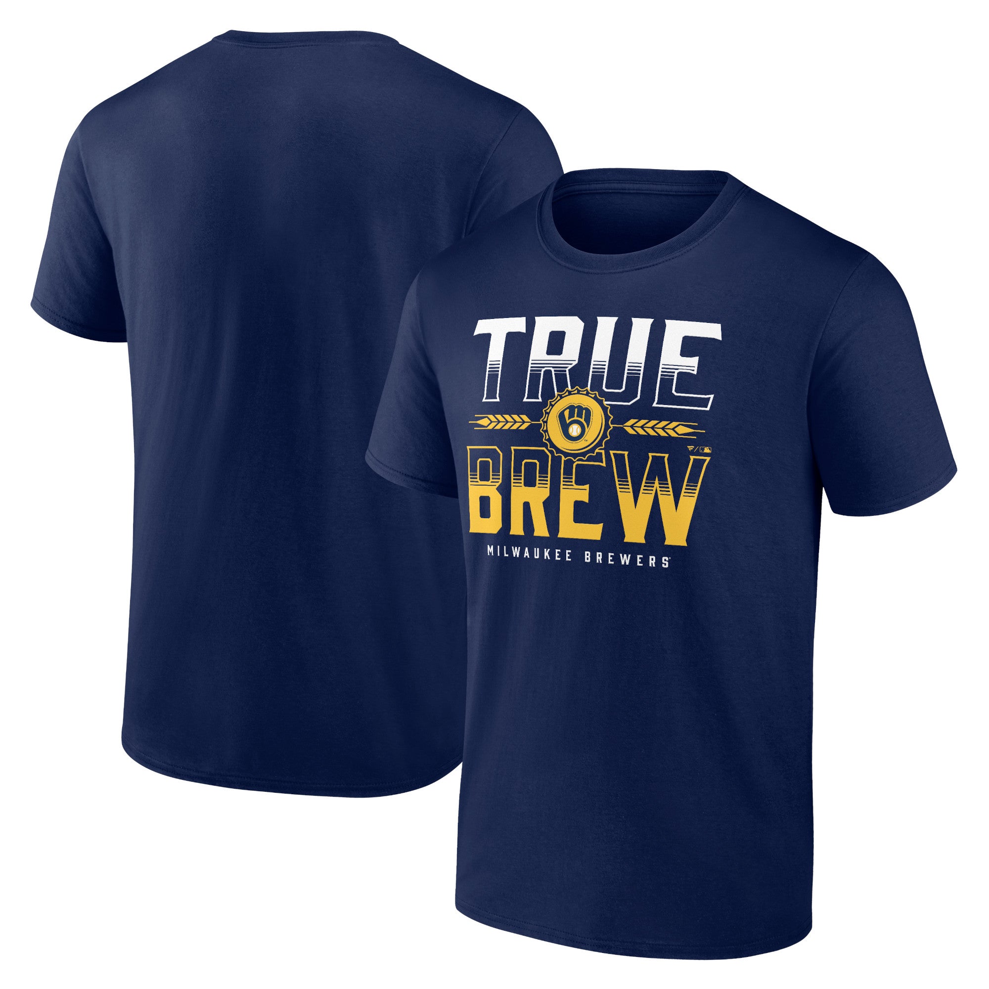 Men's Navy Milwaukee Brewers Hometown Double T-Shirt