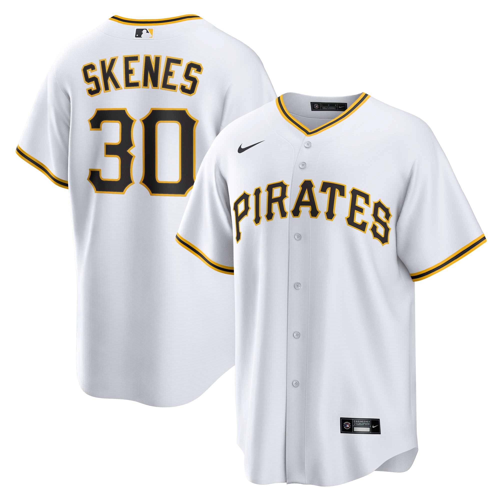 Men's Nike Paul Skenes White Pittsburgh Pirates Home Replica Player Jersey
