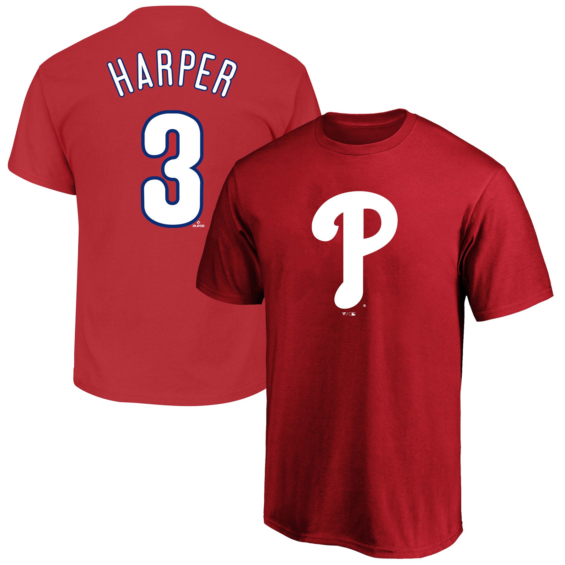 Men's Fanatics Bryce Harper Red Philadelphia Phillies Big & Tall Name & Number T-Shirt