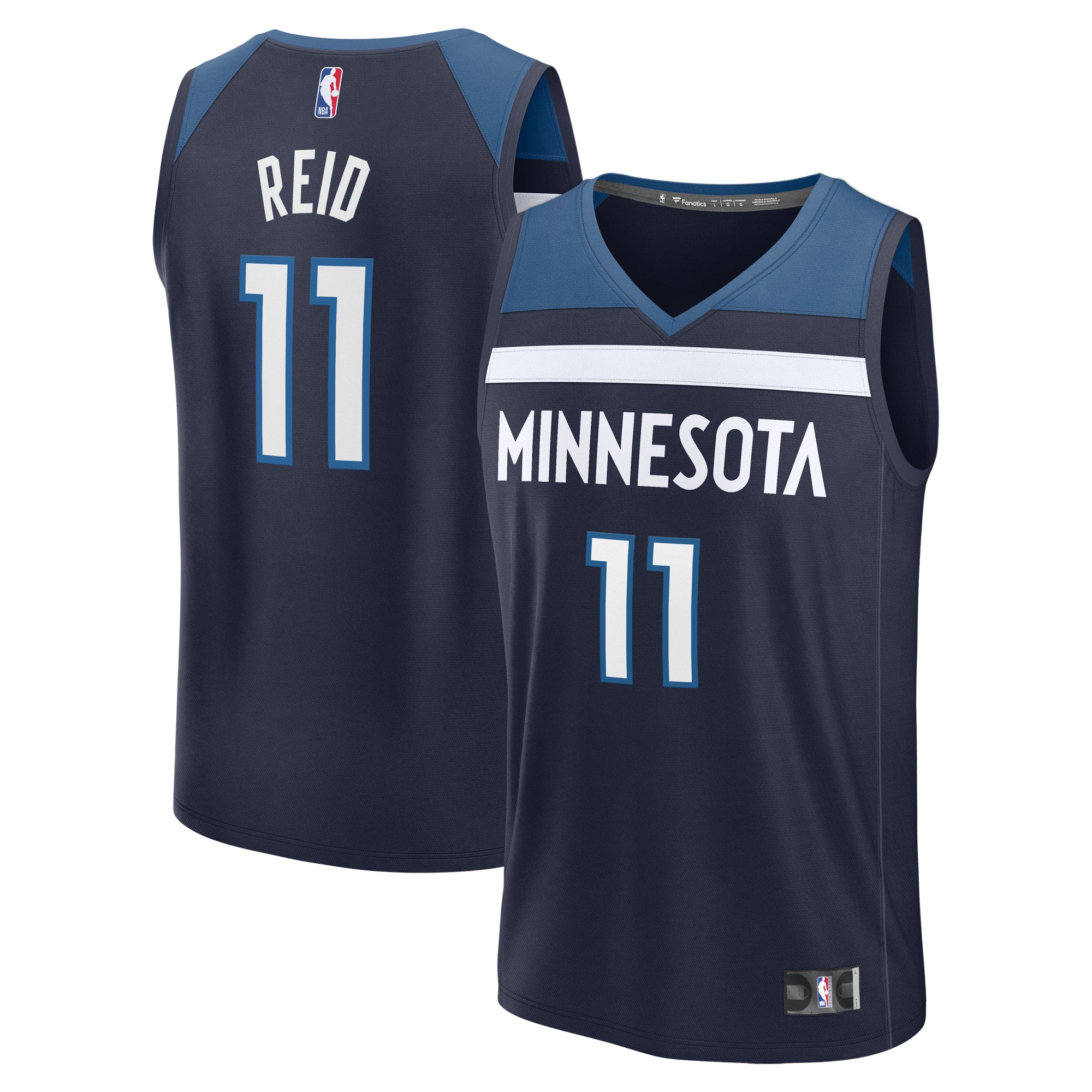 Youth Fanatics Naz Reid Navy Minnesota Timberwolves Fast Break Replica Player Jersey - Icon Edition