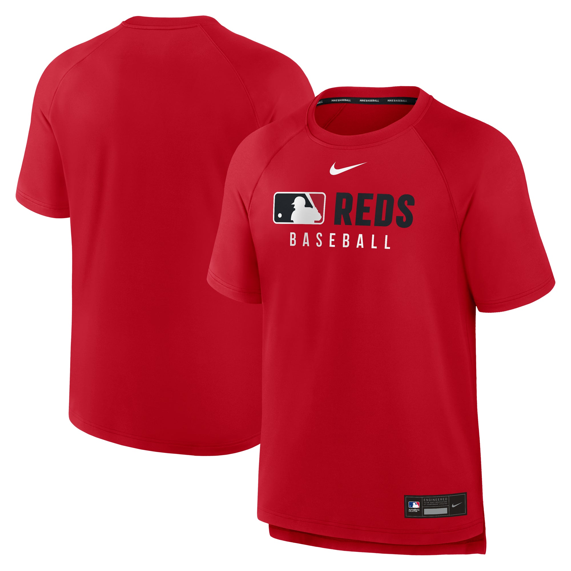 Men's Nike Red Cincinnati Reds Authentic Collection Pregame Raglan Dri-FIT T-Shirt