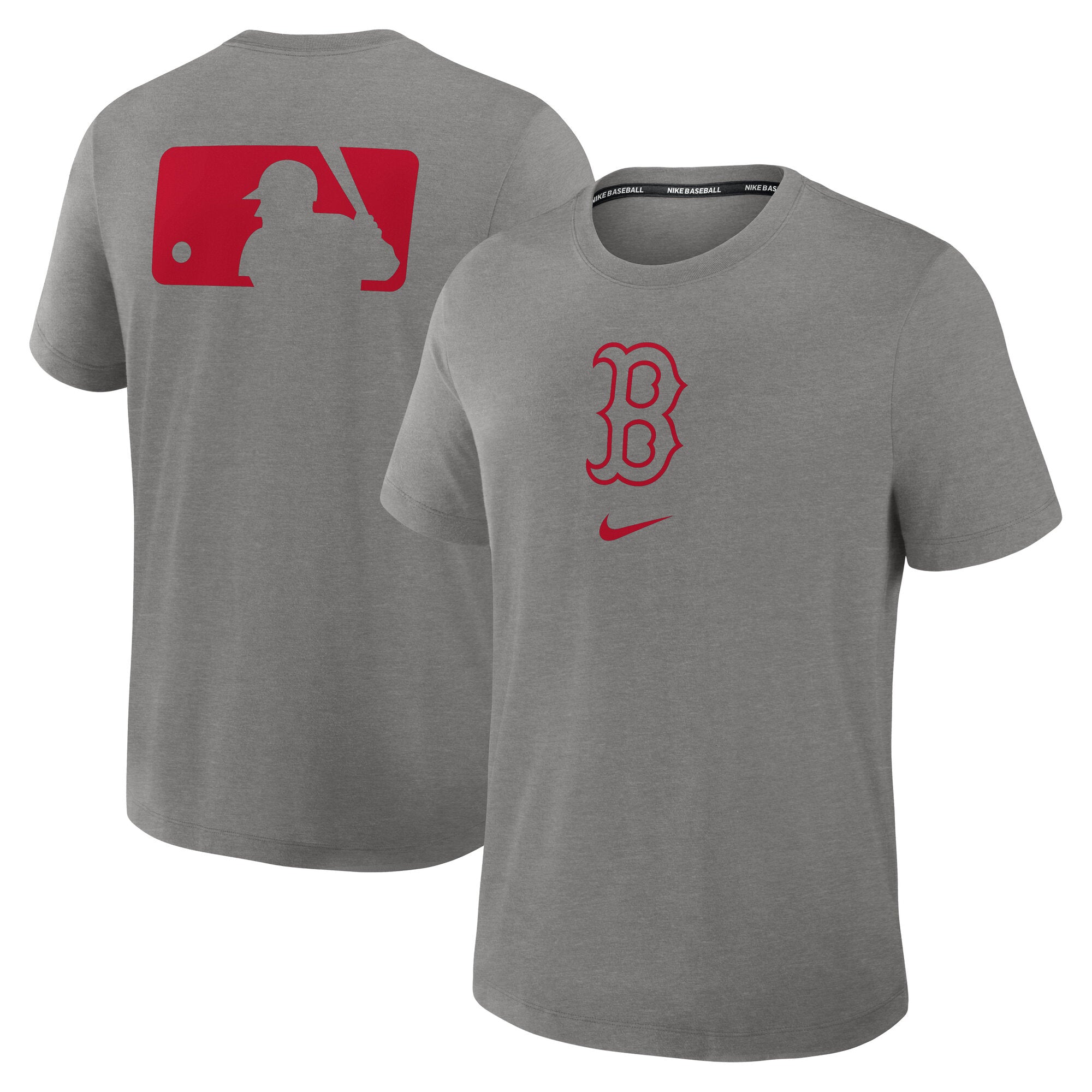 Men's Nike Heather Charcoal Boston Red Sox Authentic Collection Early Work Tri-Blend Dri-FIT T-Shirt