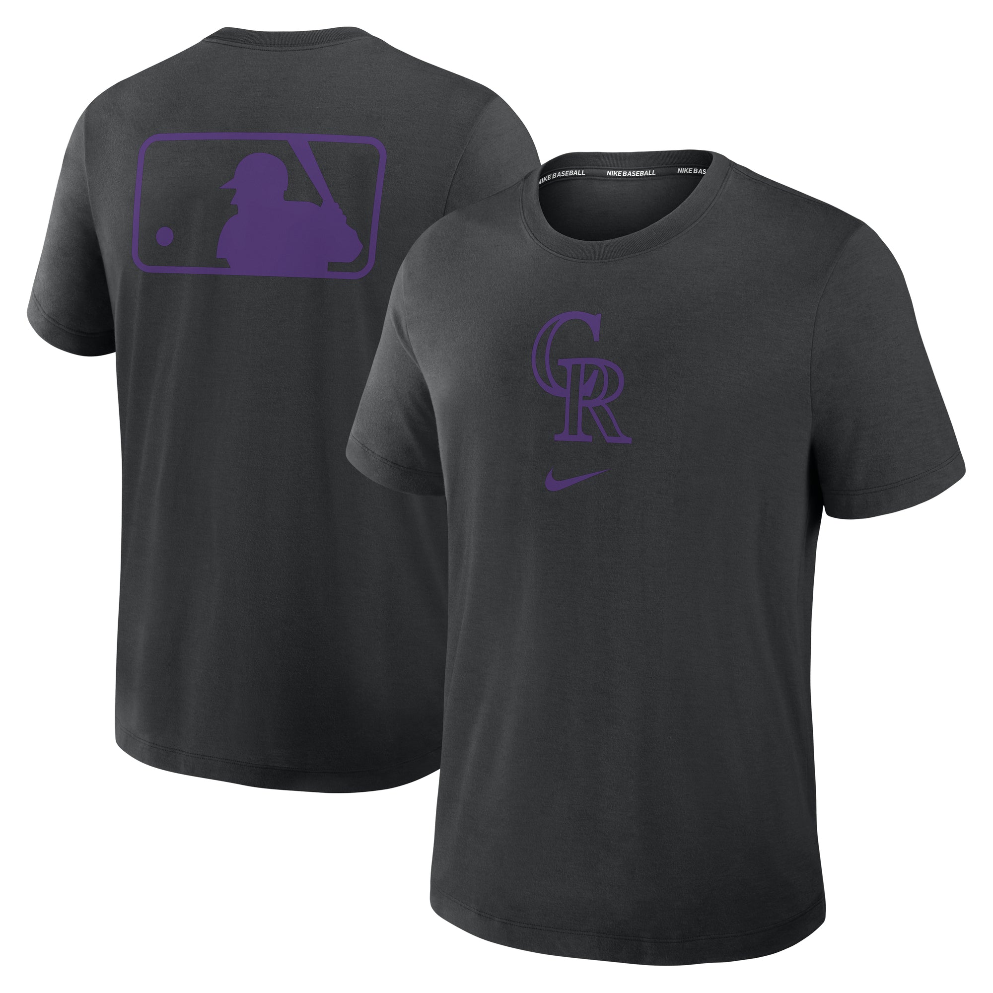 Men's Nike Black Colorado Rockies Authentic Collection Early Work Tri-Blend Dri-FIT T-Shirt