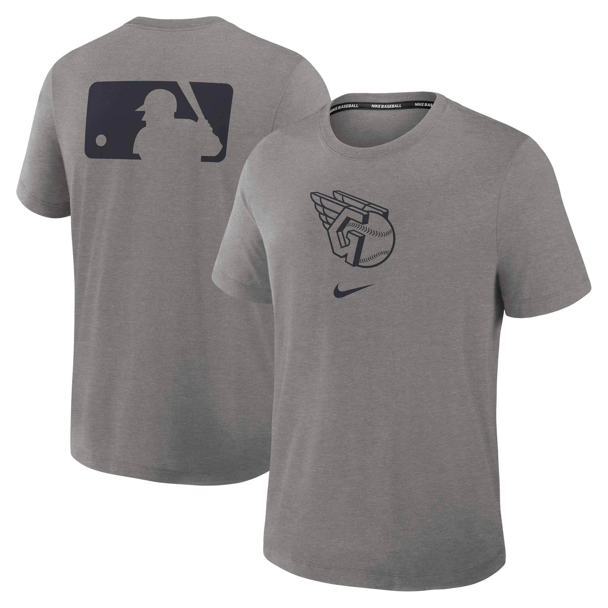 Men's Nike Heather Charcoal Cleveland Guardians Authentic Collection Early Work Tri-Blend Dri-FIT T-Shirt