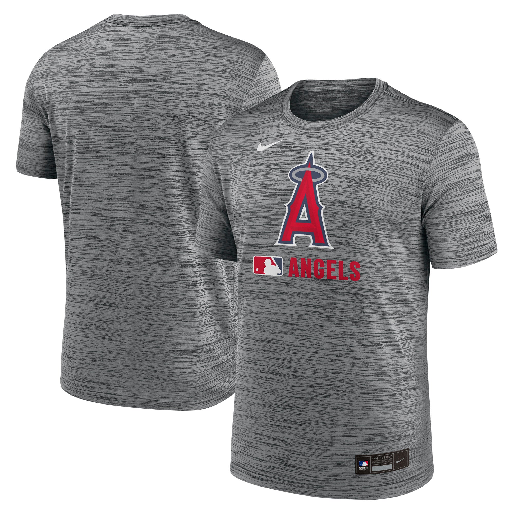 Men's Nike Anthracite Los Angeles Angels Authentic Collection Velocity Dri-FIT T-Shirt
