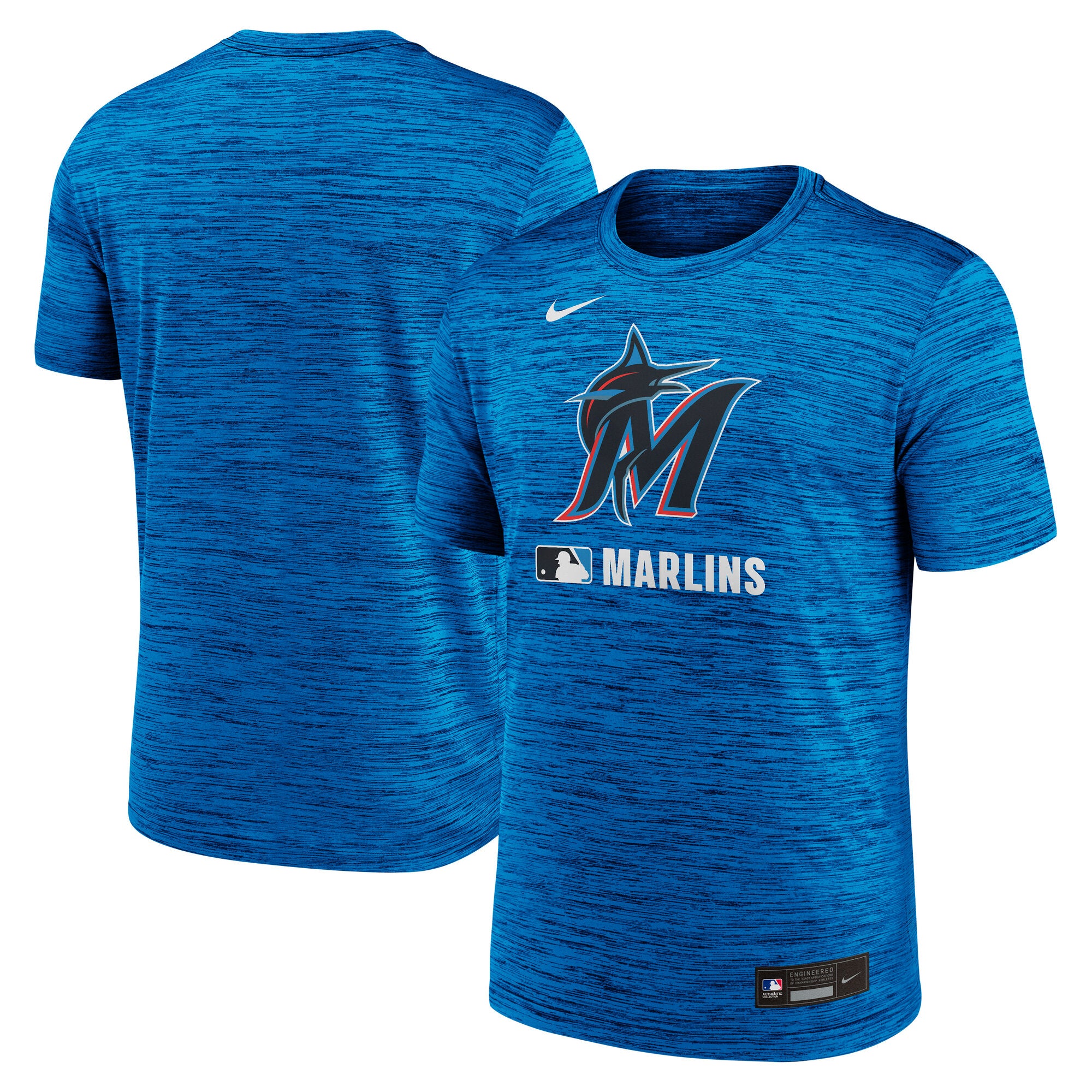 Men's Nike Blue Miami Marlins Authentic Collection Velocity Dri-FIT T-Shirt