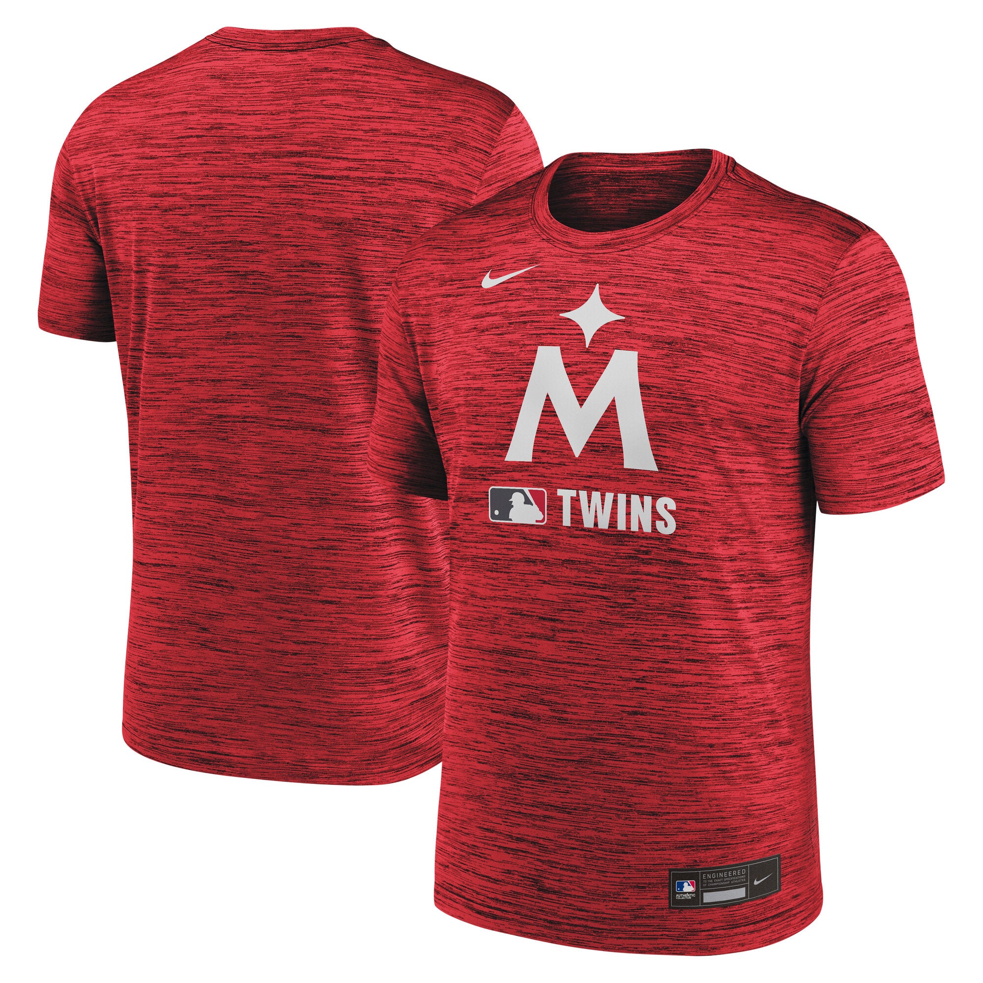 Men's Nike Red Minnesota Twins Authentic Collection Velocity Dri-FIT T-Shirt
