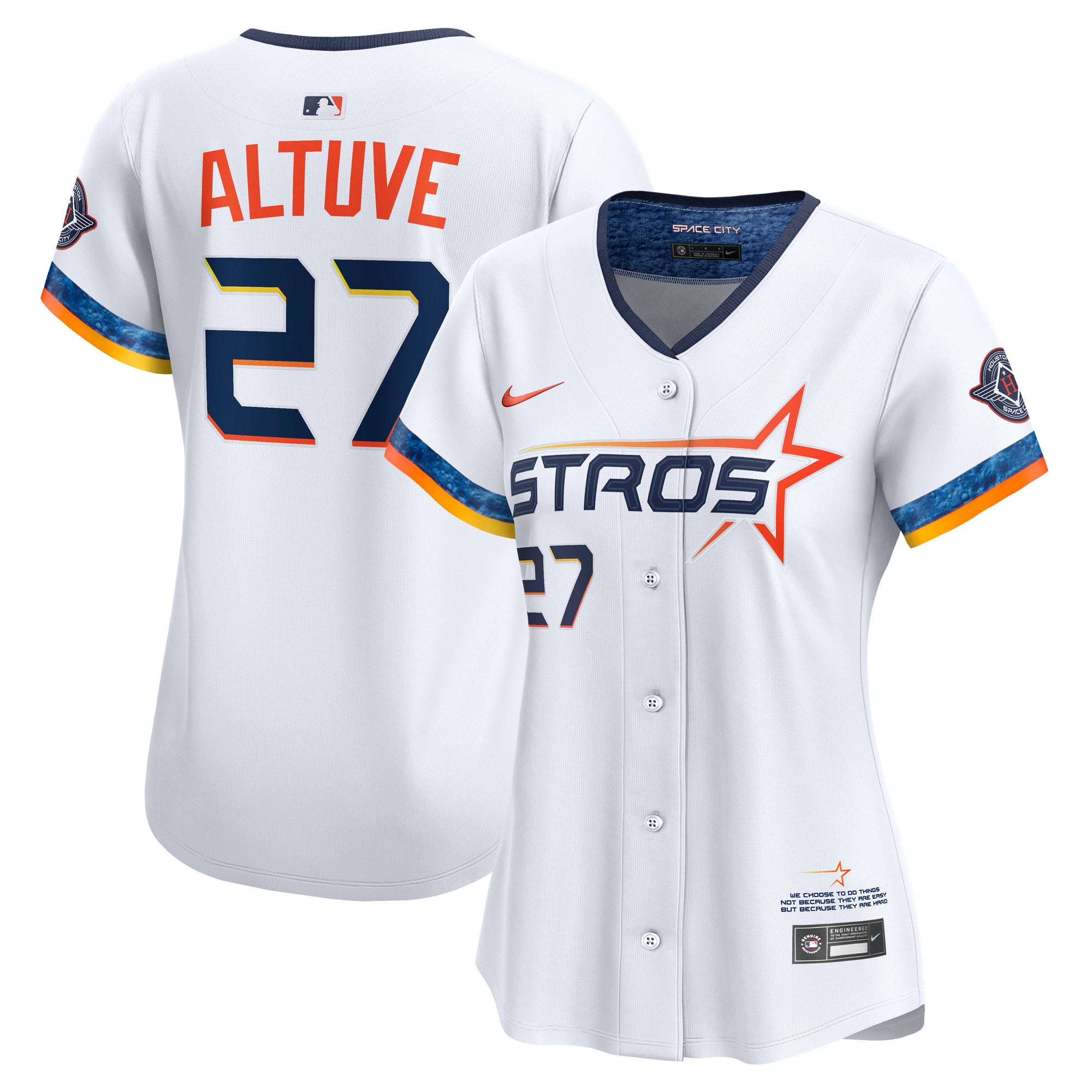 Women's Nike Jose Altuve White Houston Astros 2025 City Connect Limited Jersey