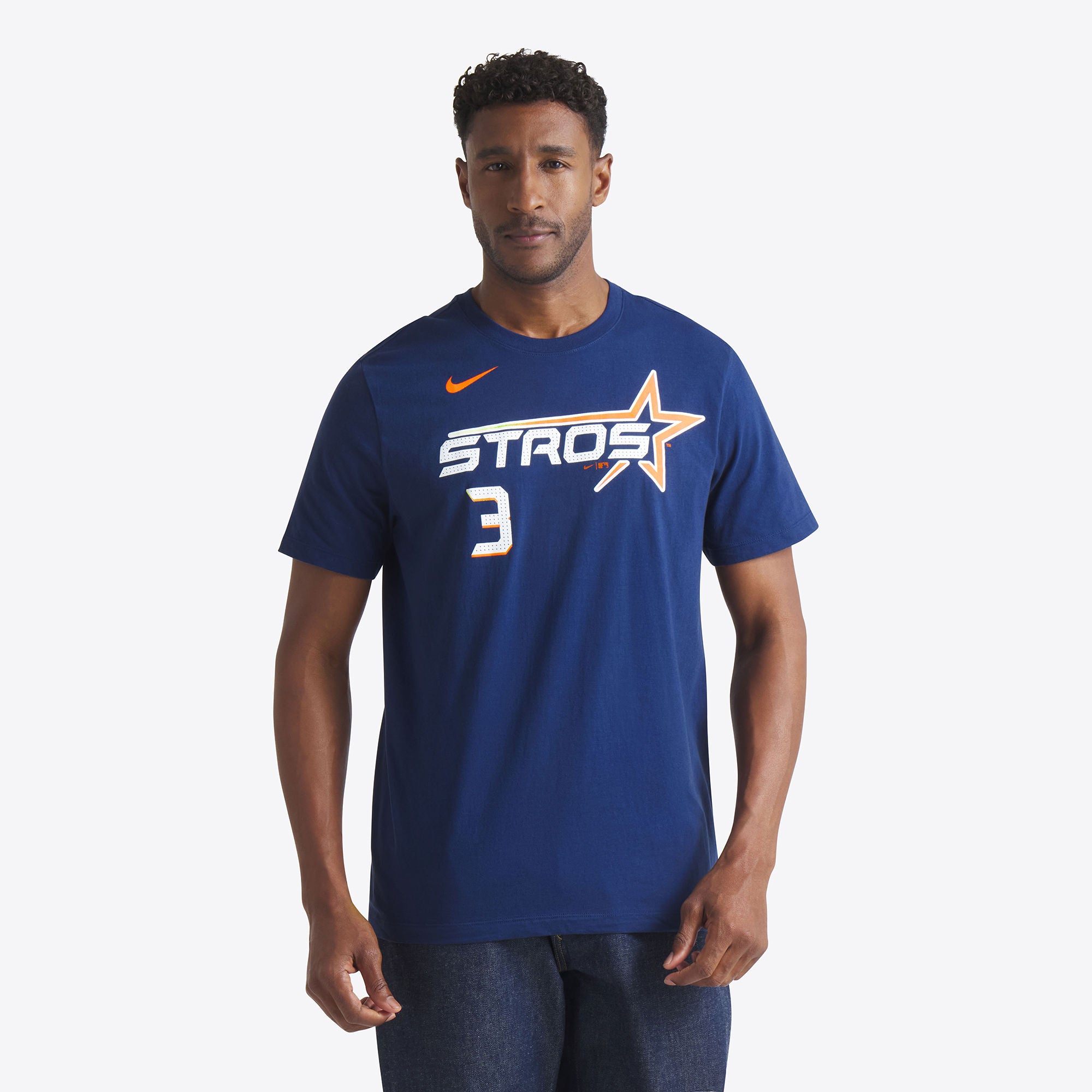 Men's Nike Jeremy Peña Navy Houston Astros 2025 City Connect Fuse Name & Number T-Shirt