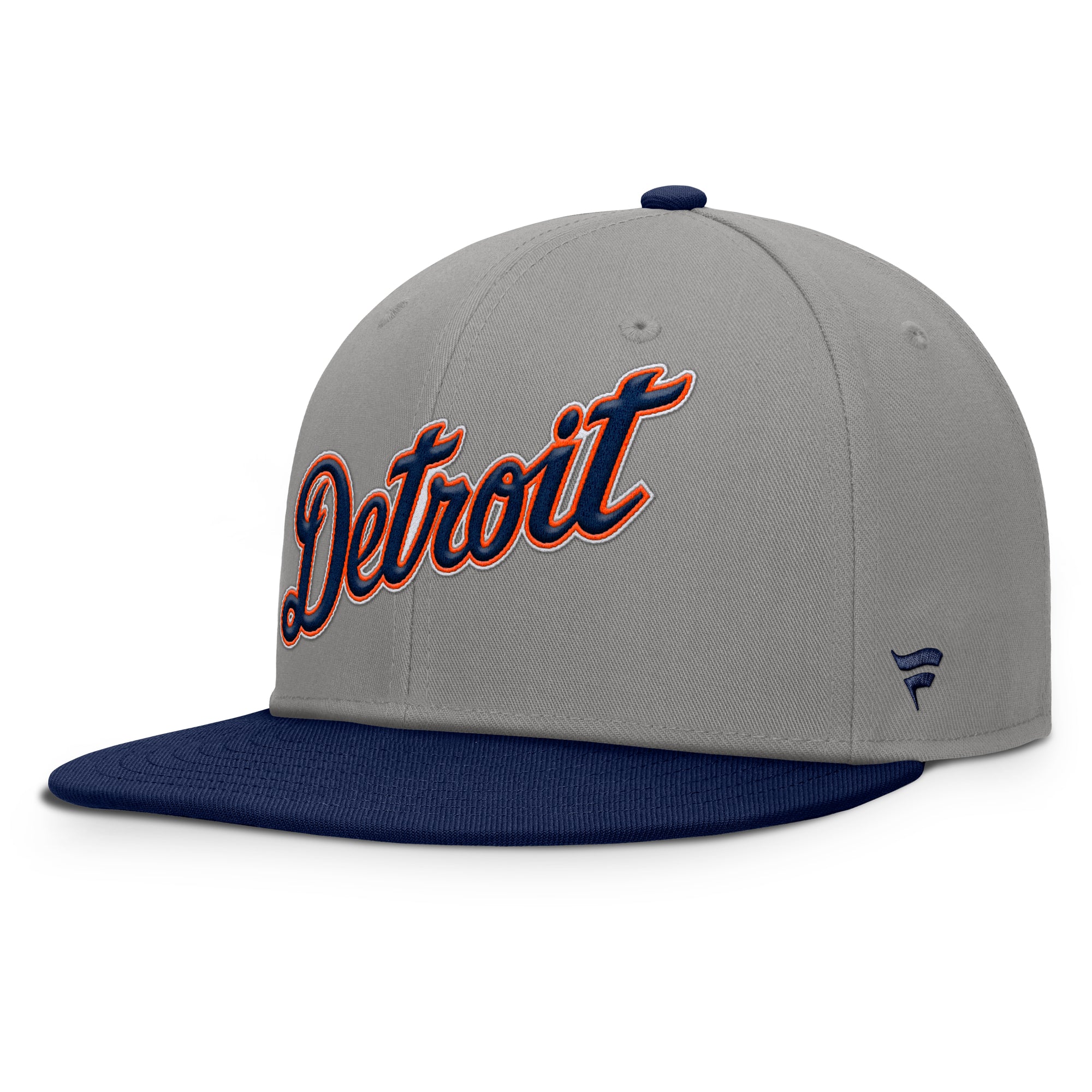 Men's Fanatics Gray/Navy Detroit Tigers Clubhouse Dugout Fitted Hat