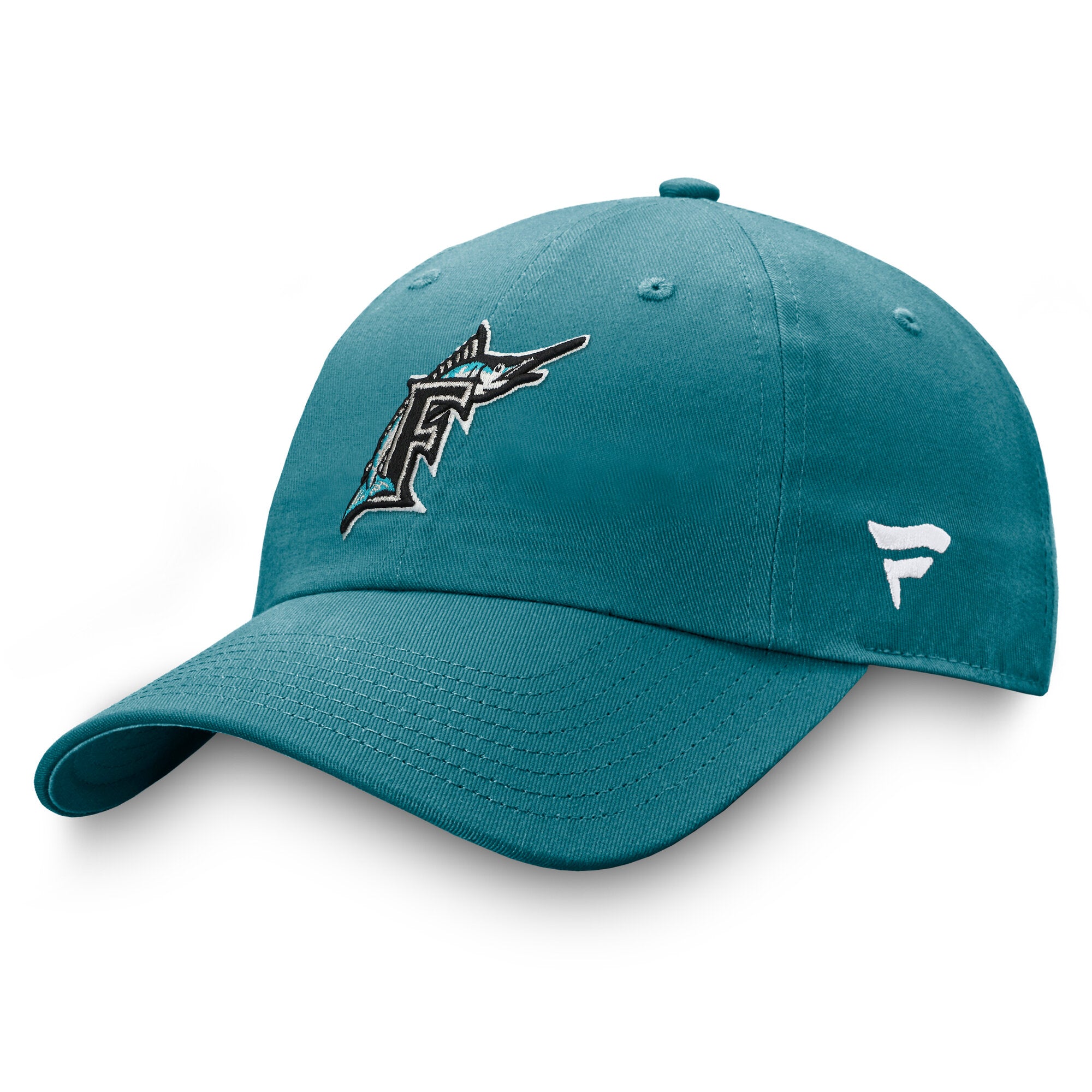 Women's Fanatics Teal Florida Marlins Core Cooperstown Collection Adjustable Hat