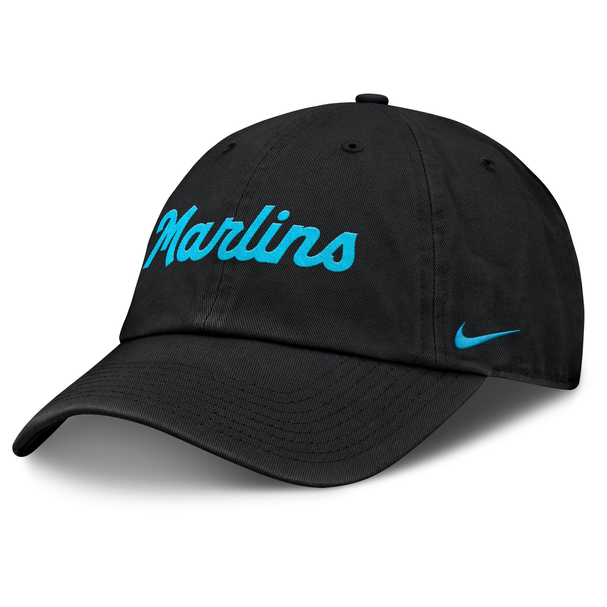 Men's Nike Black Miami Marlins Club Adjustable Hat
