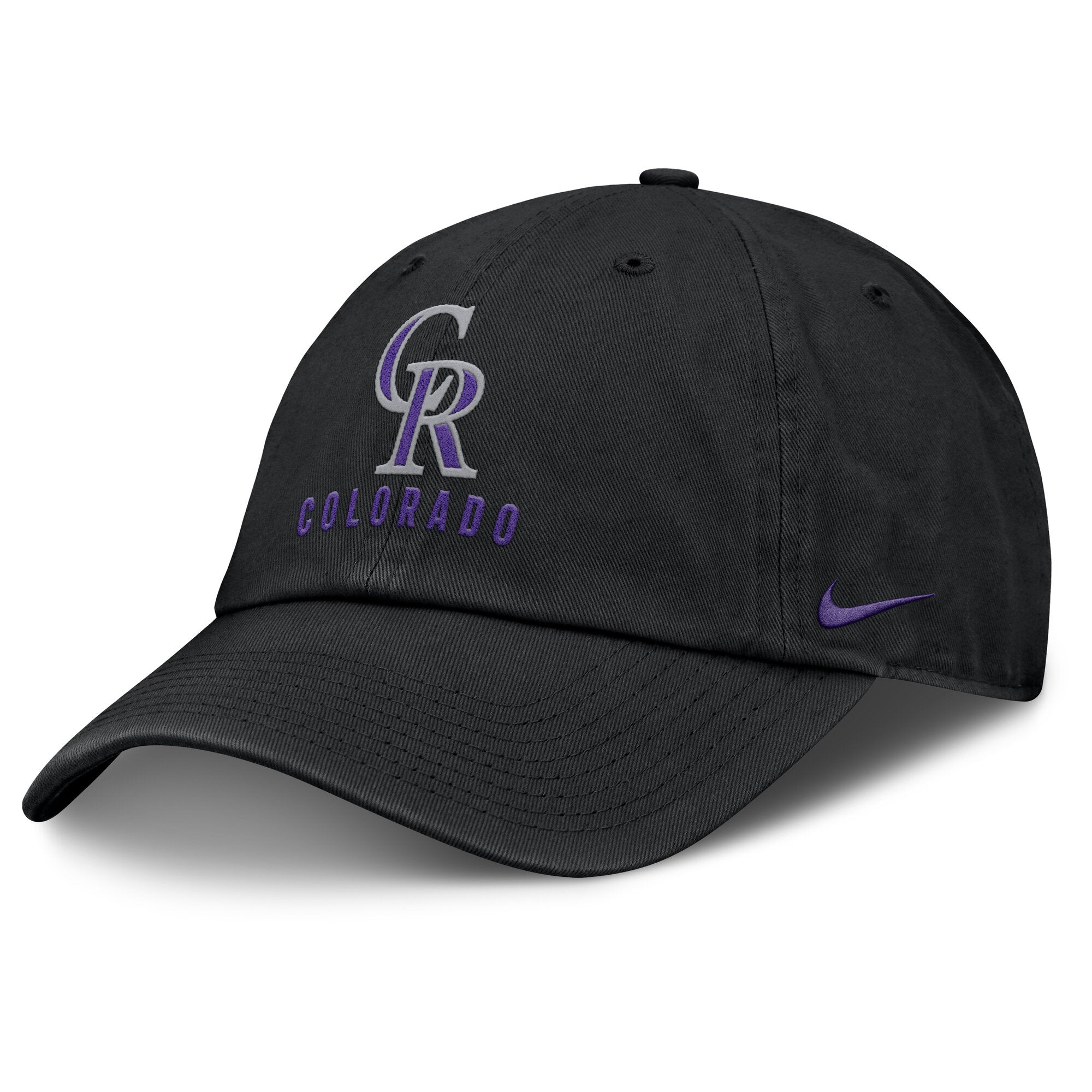 Men's Nike Black Colorado Rockies Club Adjustable Hat