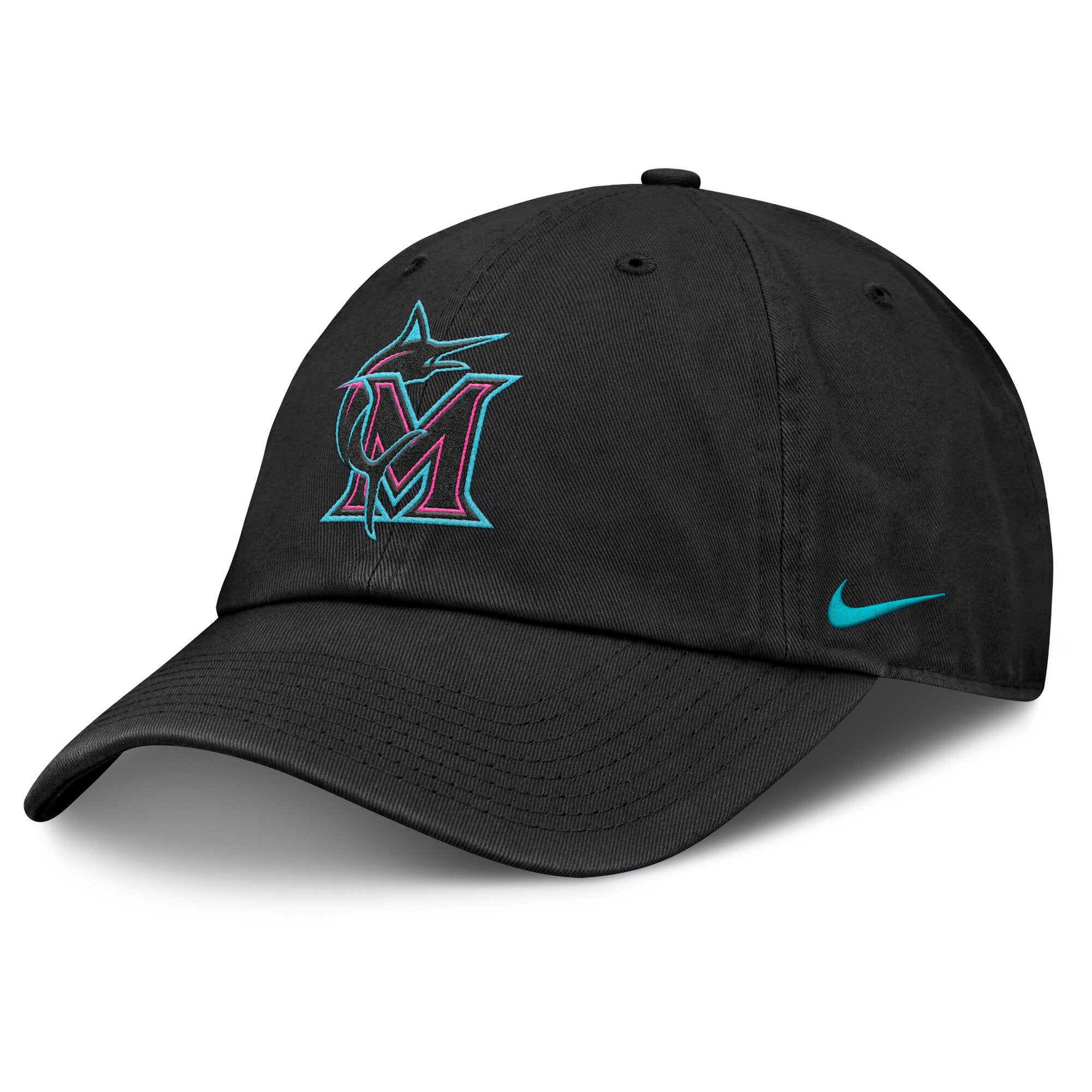 Unisex Nike Black Miami Marlins 2025 City Connect Club Adjustable Hat