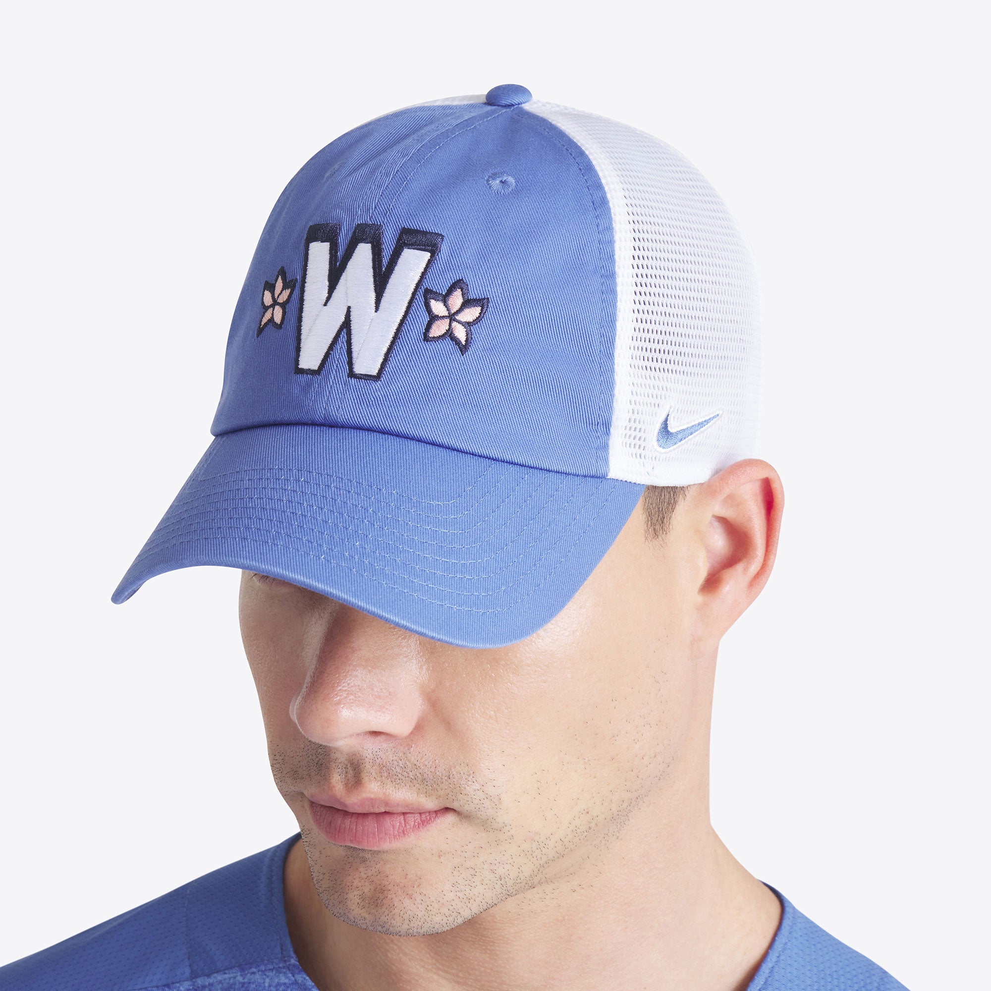 Unisex Nike Blue/White Washington Nationals 2025 City Connect Club Trucker Adjustable Hat