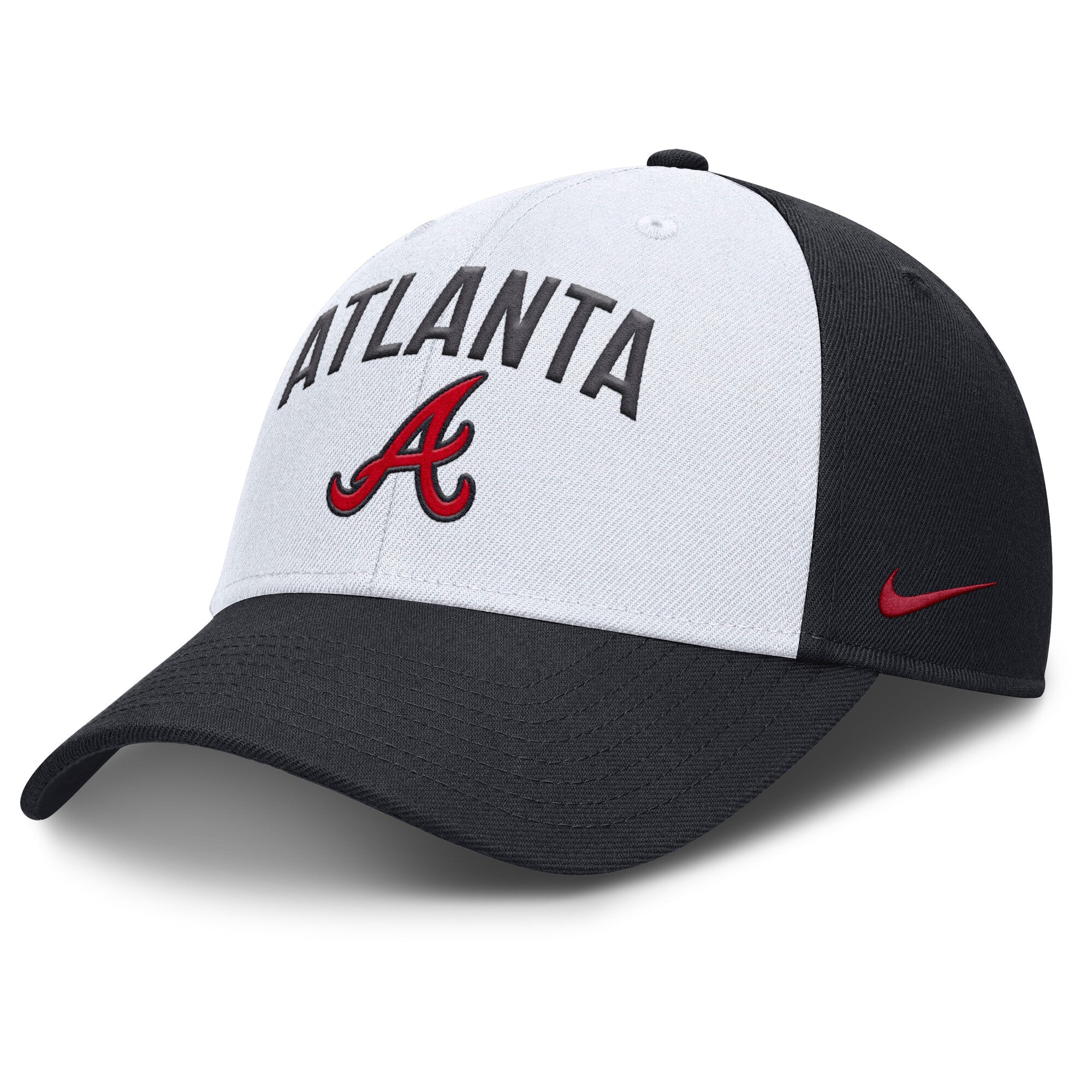 Men's Nike White/Navy Atlanta Braves Club Performance Adjustable Hat