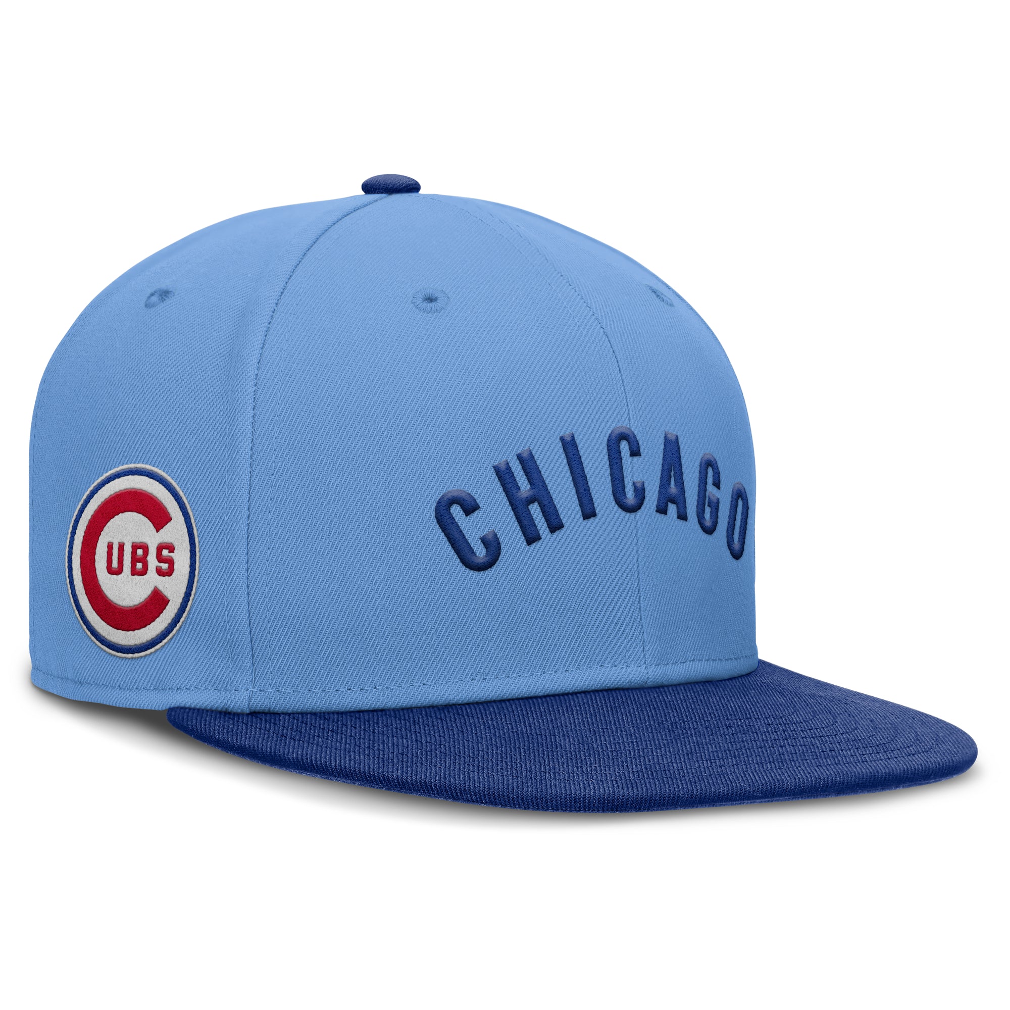 Men's Nike Light Blue Chicago Cubs Cooperstown Two-Tone Dri-FIT Round Bill True Fitted Hat