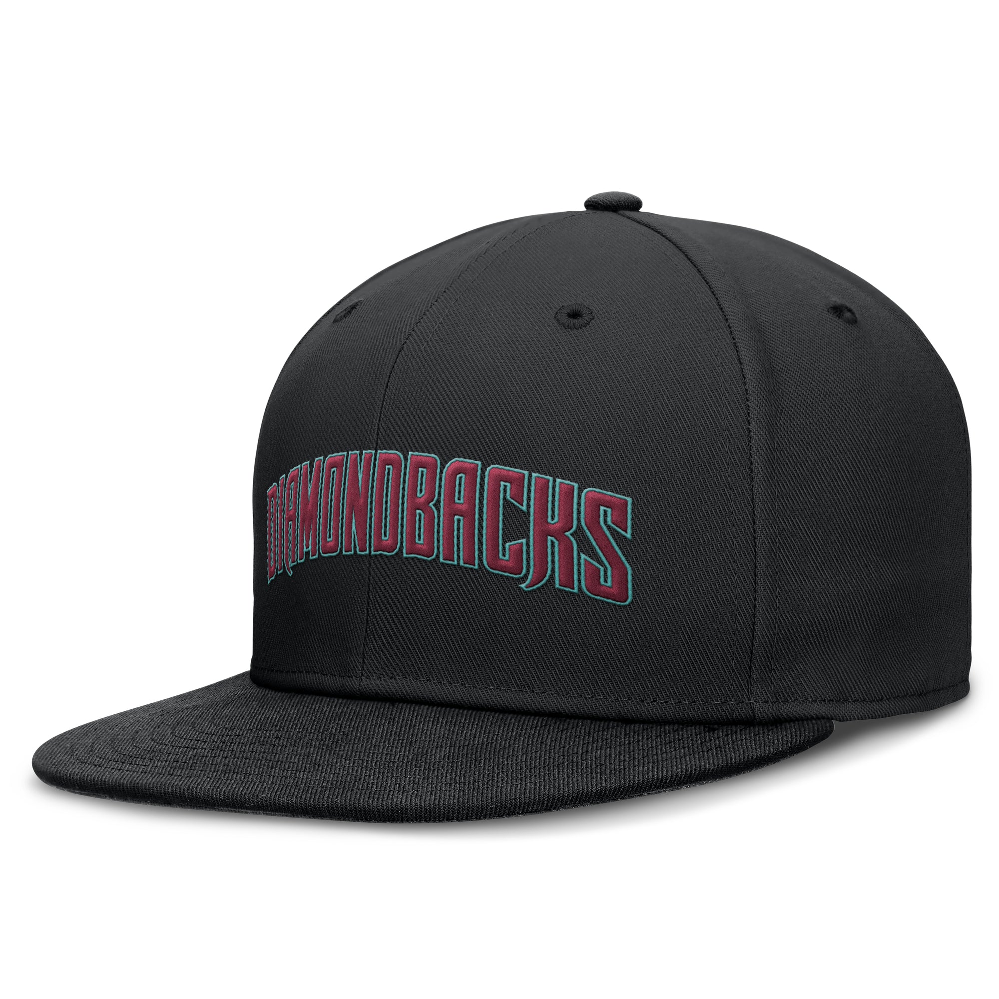 Men's Nike Black Arizona Diamondbacks Wordmark Dri-FIT Round Bill True Fitted Hat