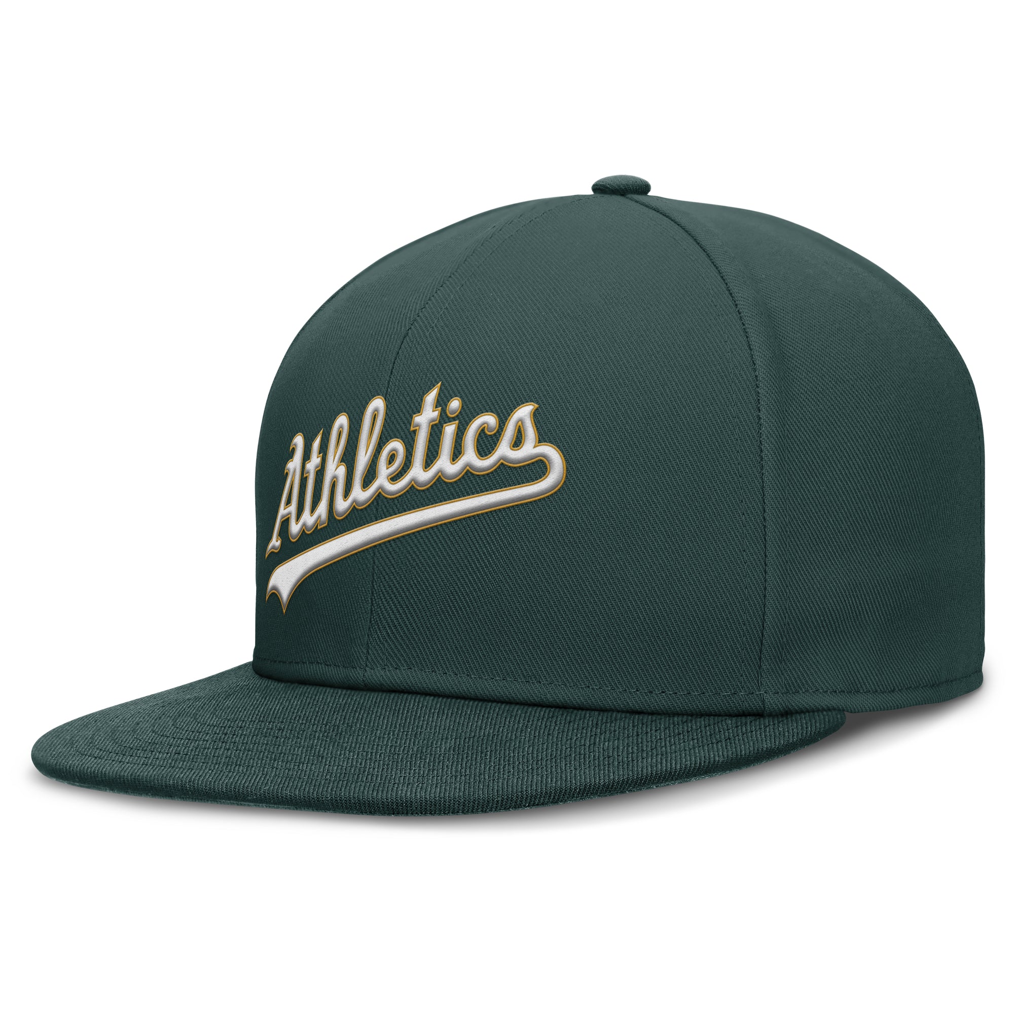 Men's Nike Green Athletics Wordmark Dri-FIT Round Bill True Fitted Hat