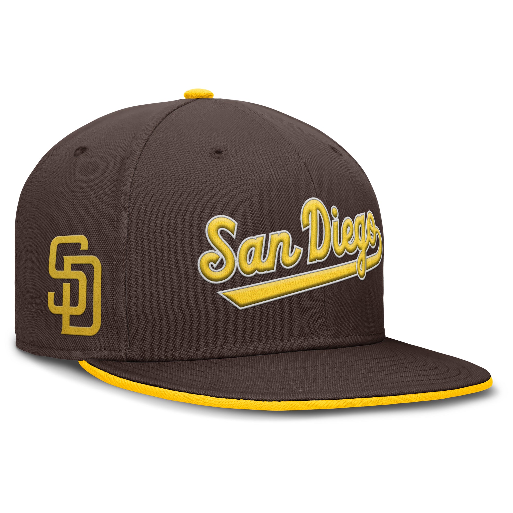 Men's Nike Brown San Diego Padres Primetime Dri-FIT Round Bill True Fitted Hat