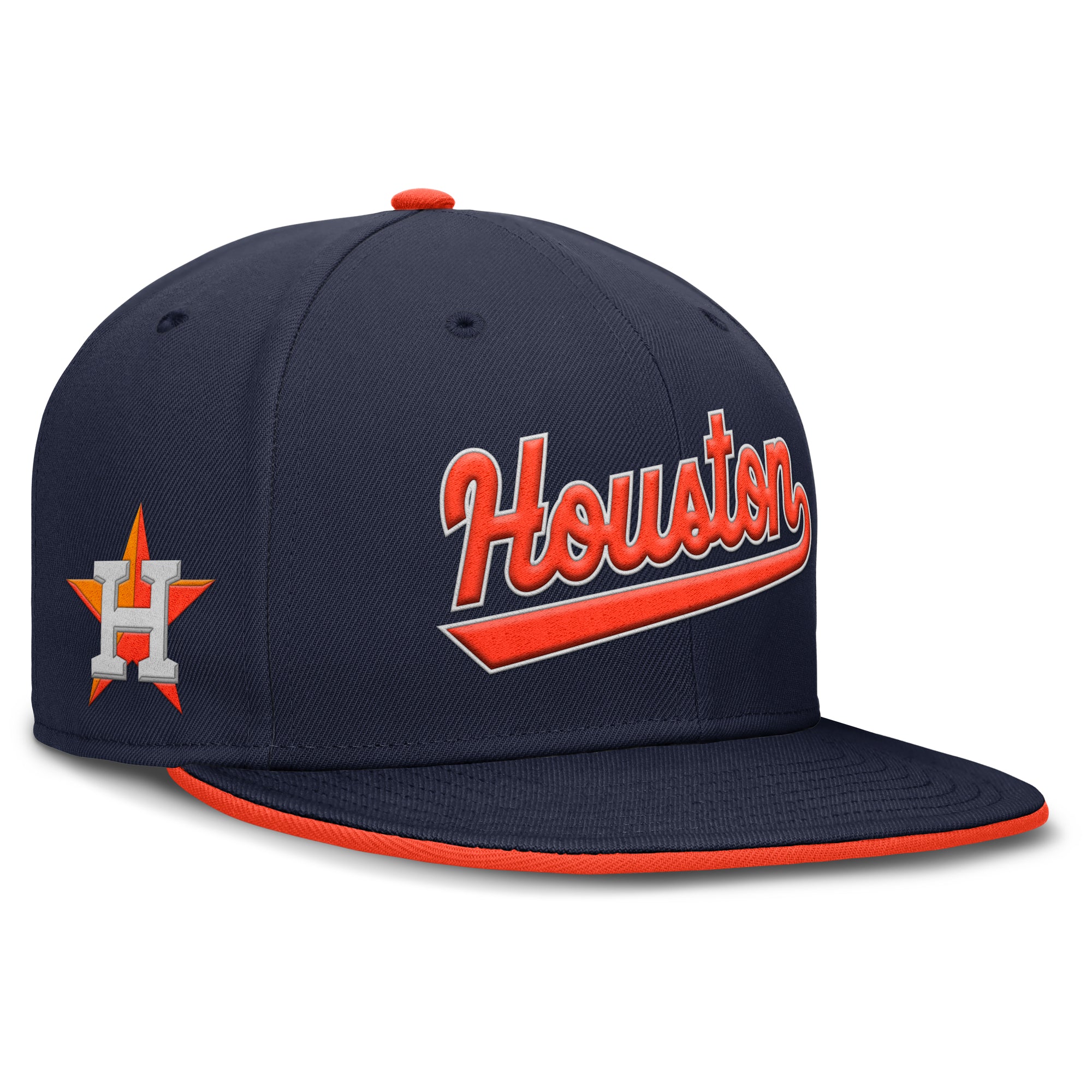 Men's Nike Navy Houston Astros Primetime Dri-FIT Round Bill True Fitted Hat
